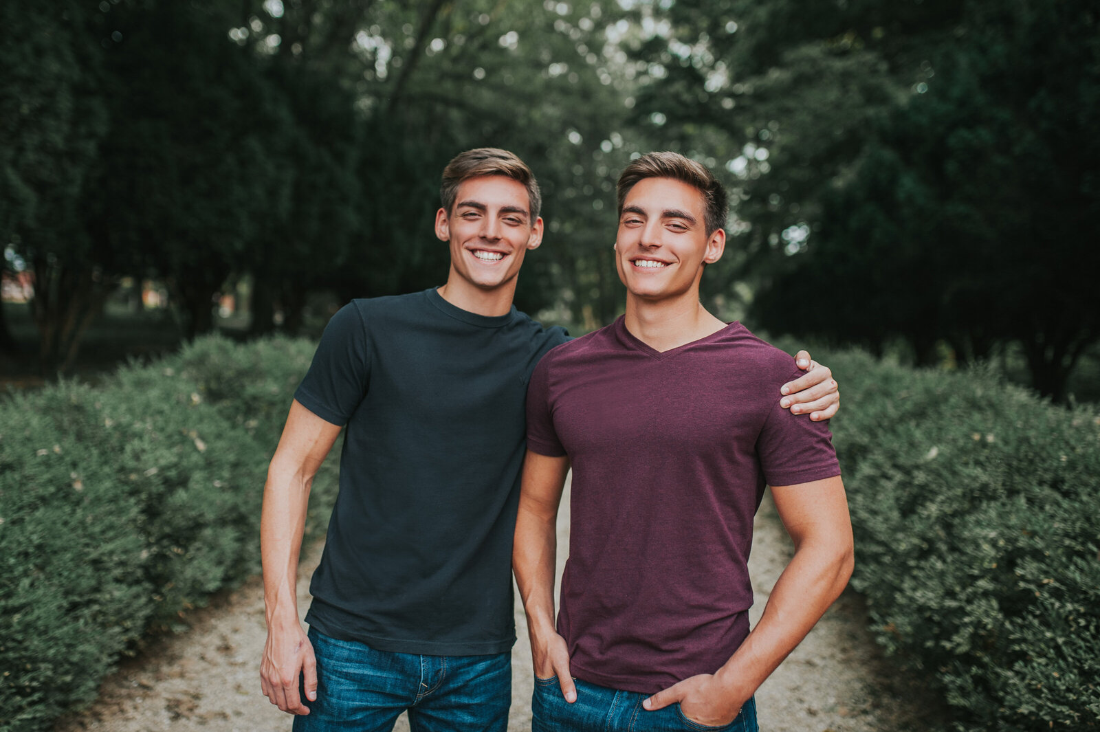Twin Brothers Senior Portrait Session at Allerton Park