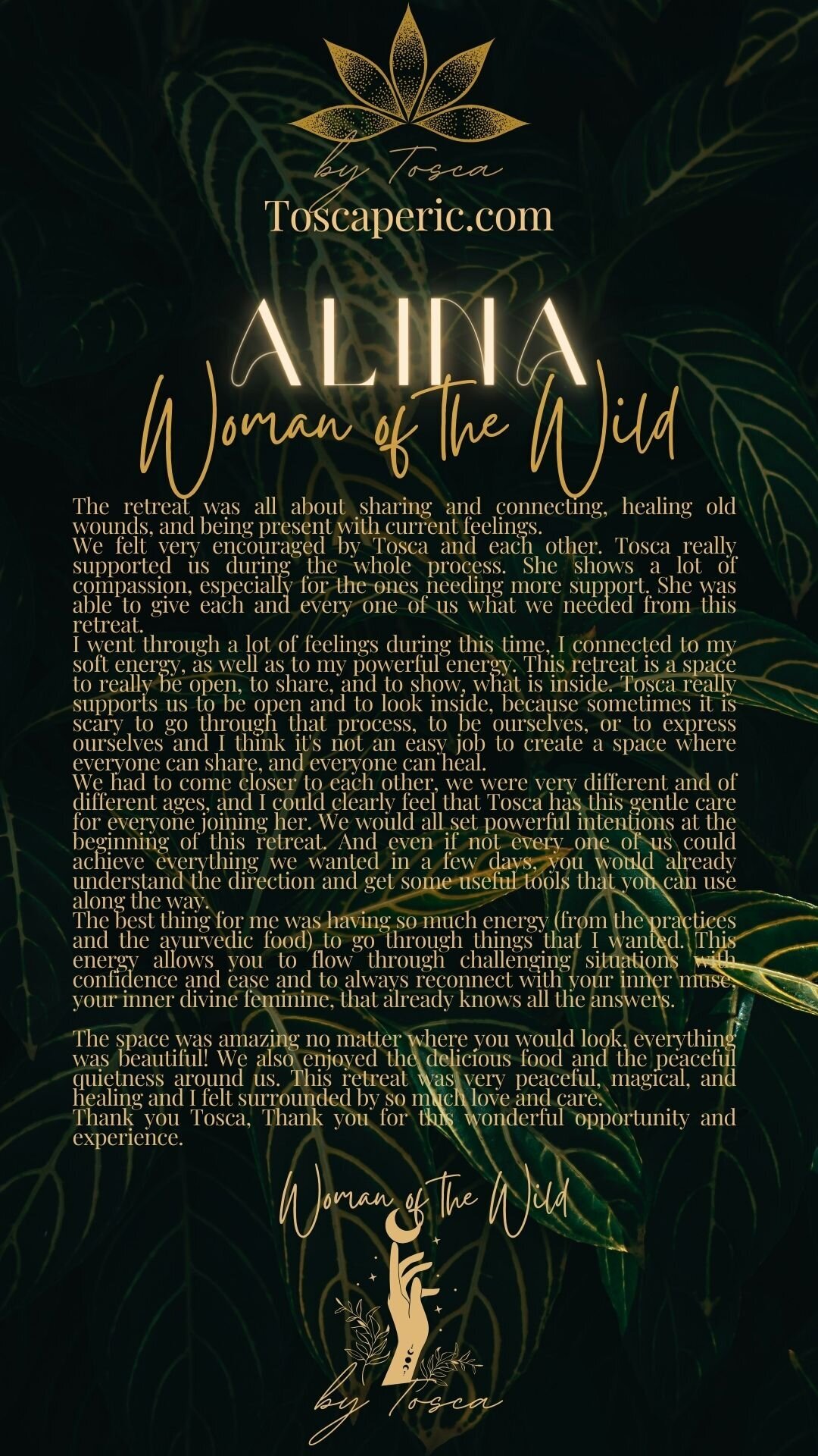 Feminine Embodiment Retreats Feminine energy retreats self-love mentorship feminine leadership mentorship Tosca Peric Retreats Tosca Retreats