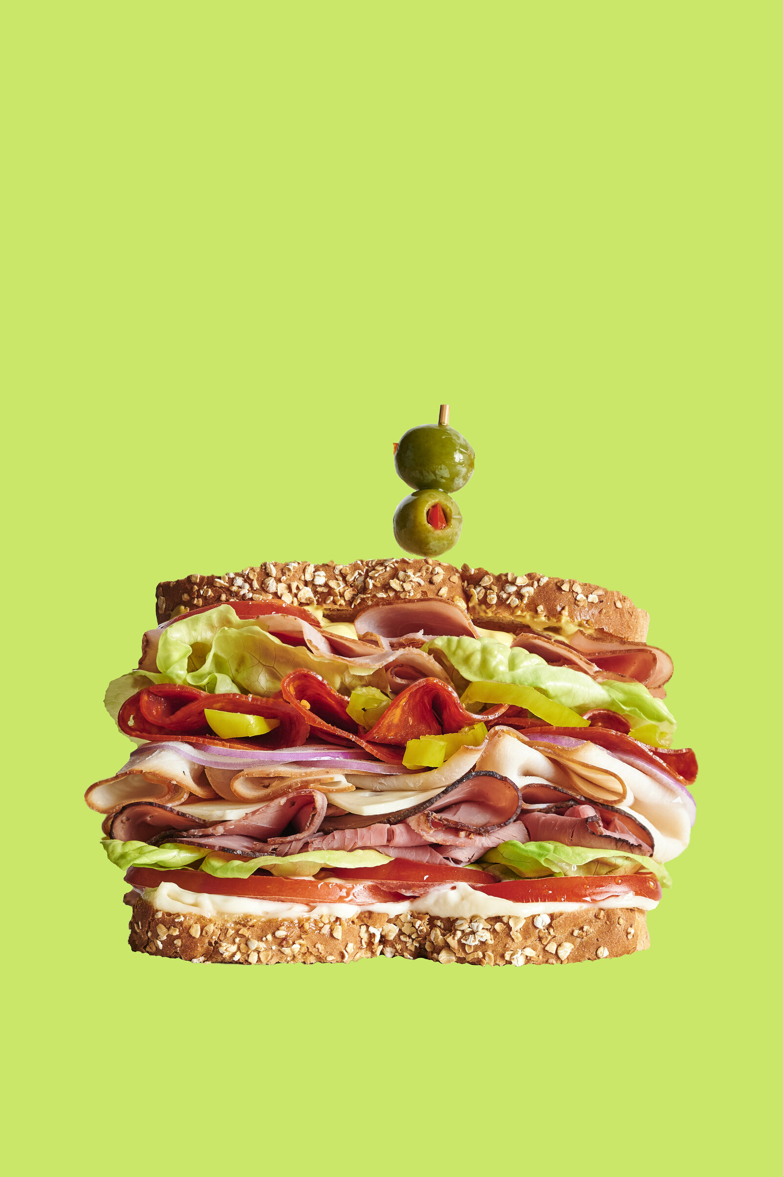 Sandwich on Green Vertical