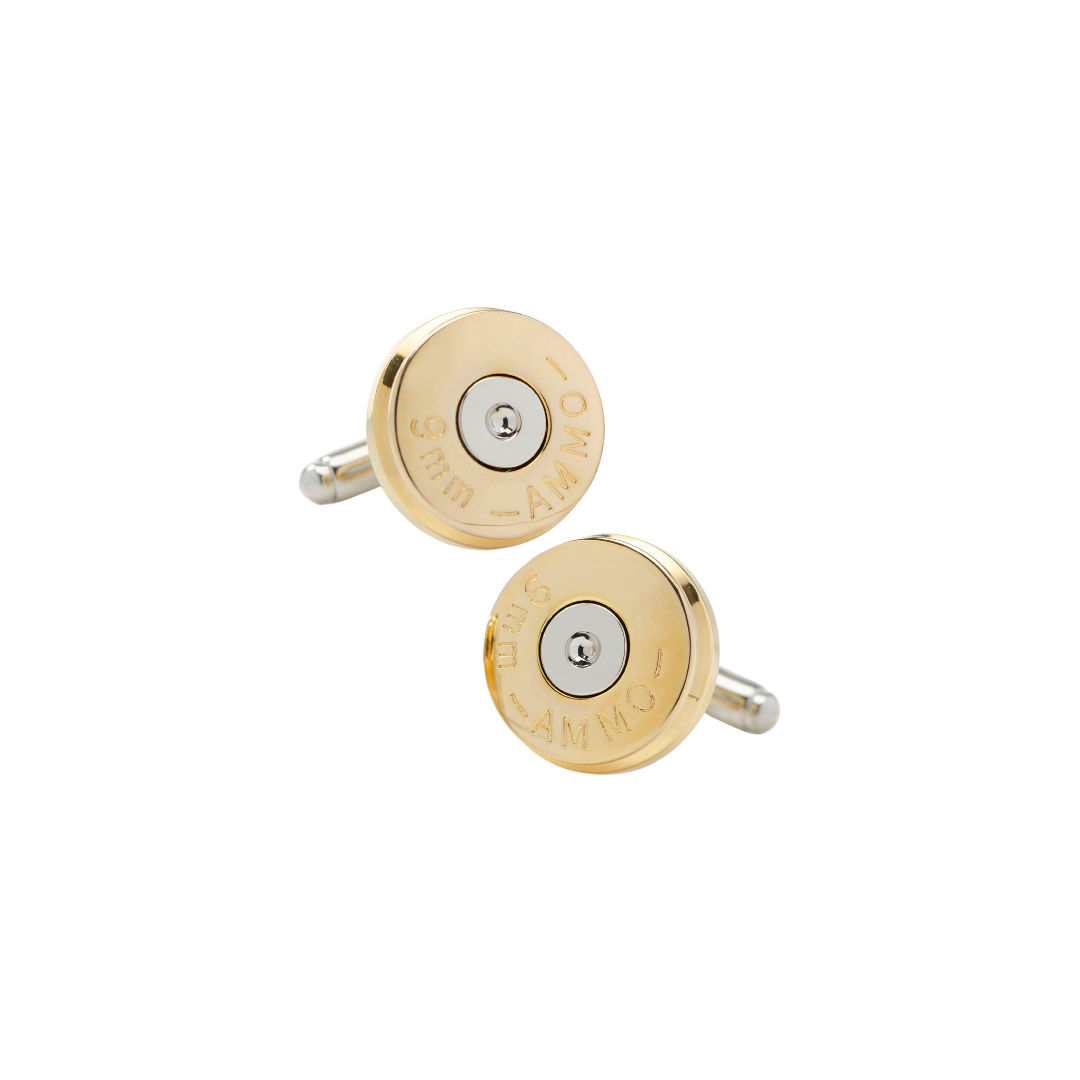 gold bullet cufflinks