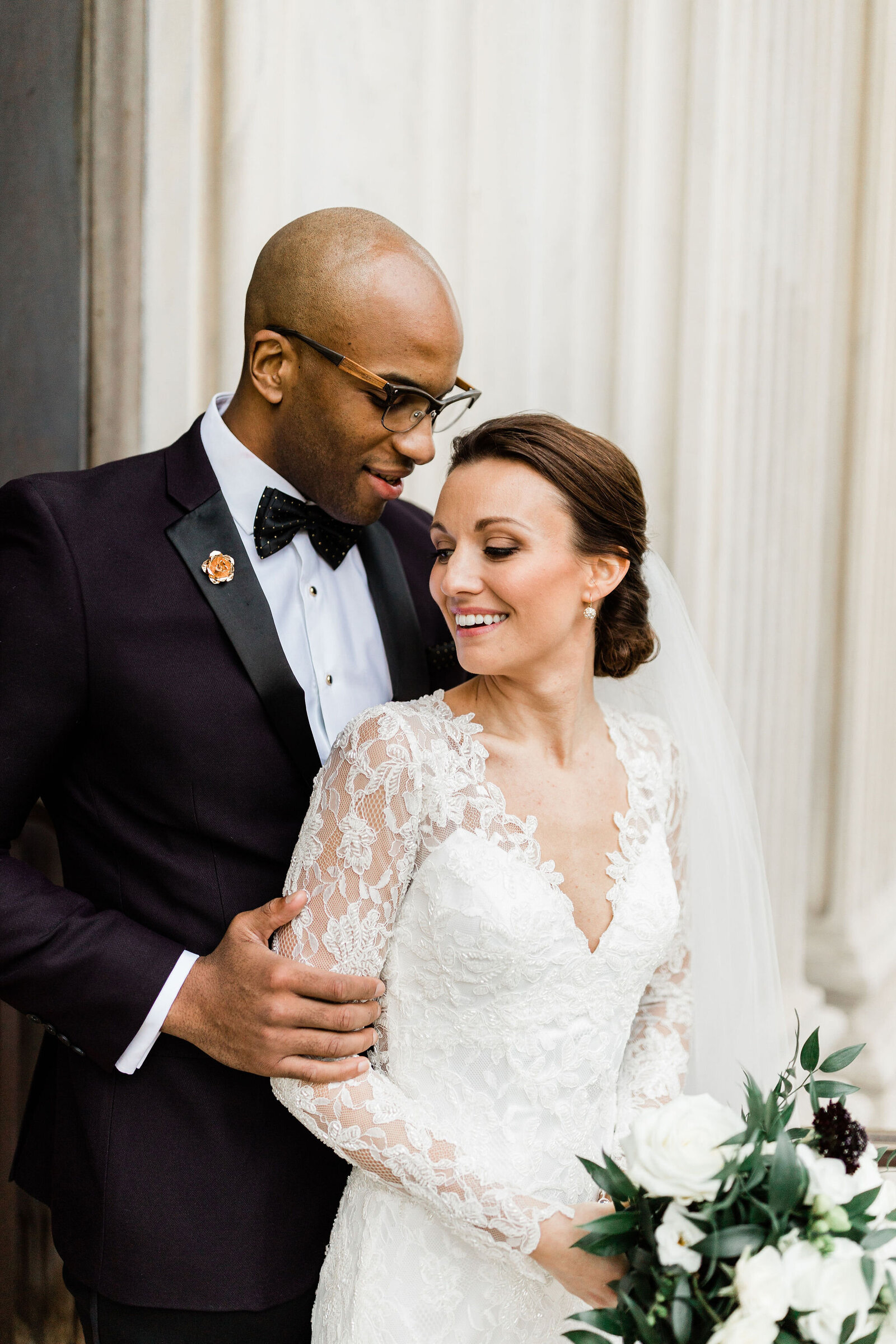 Elegant Wedding Photos | The Peabody Library Baltimore MD | The Axtells Photo and Film