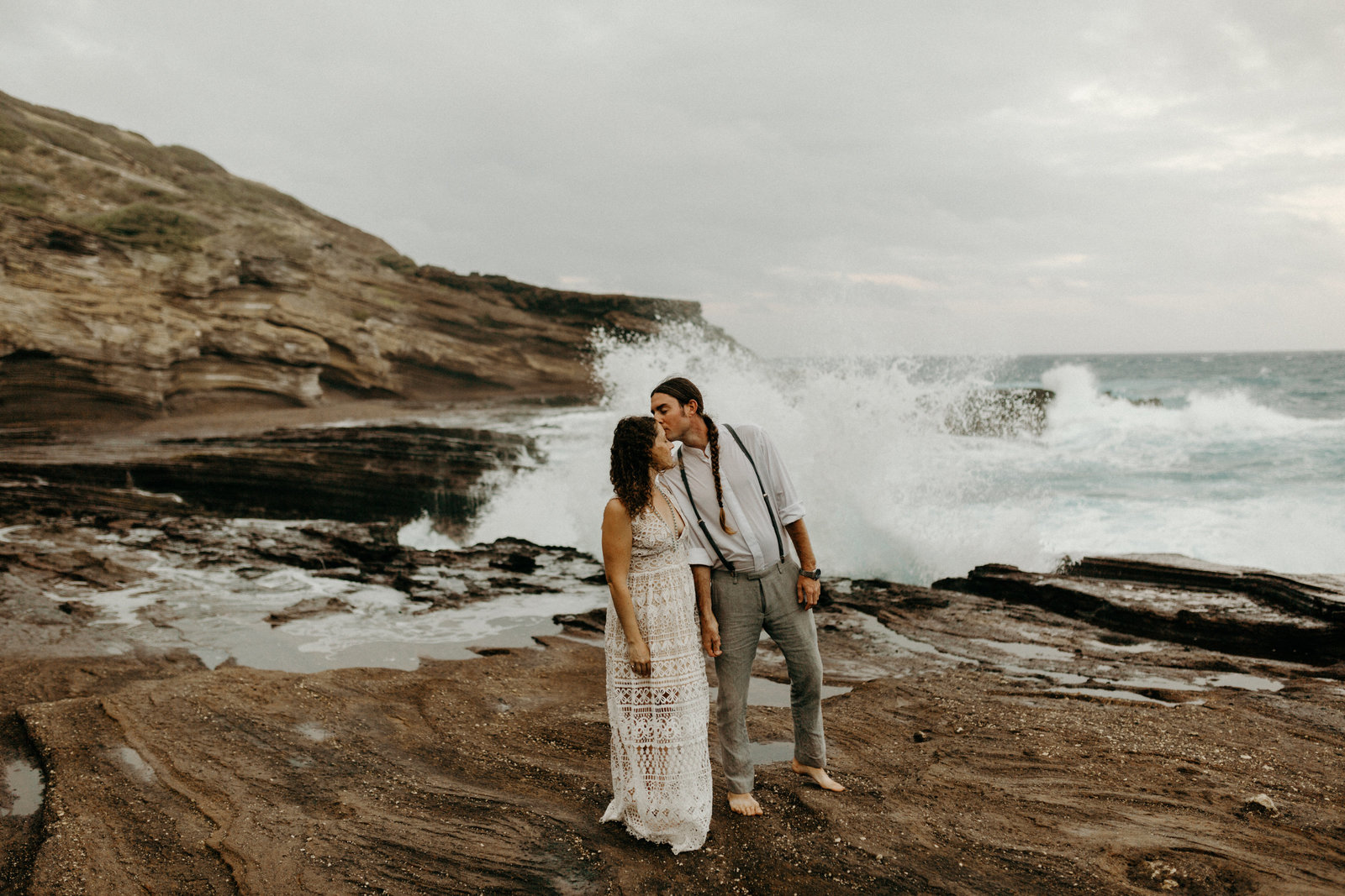 Oahu Coast Hawaii Elopement Wedding Photographer