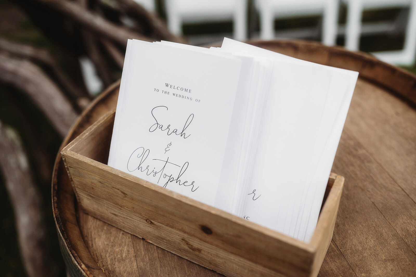 Wedding details for Micro-Wedding at The Farm in Asheville, NC.