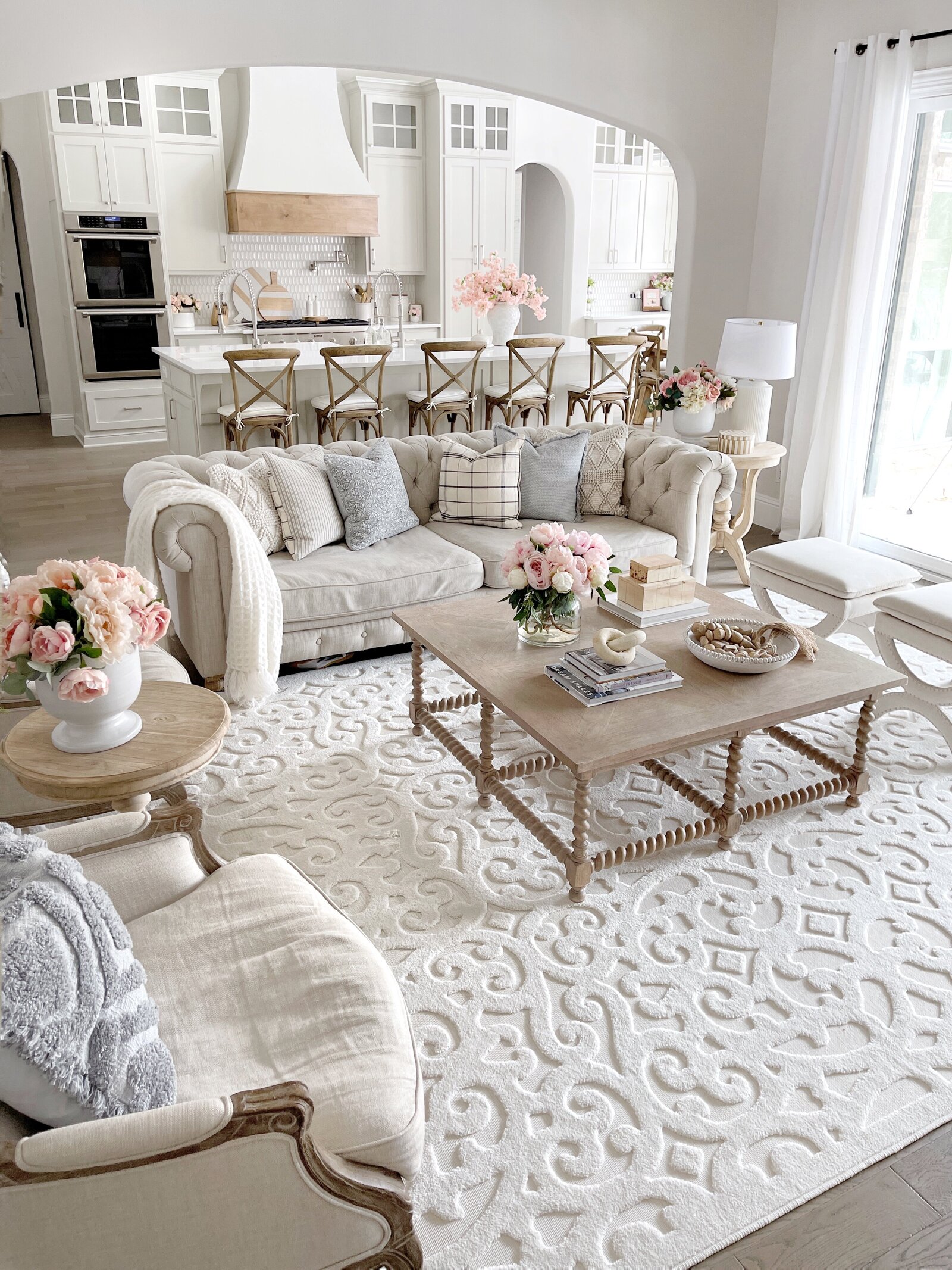 Bird's eye view of a living room space featuring decor from multiple MTH collections