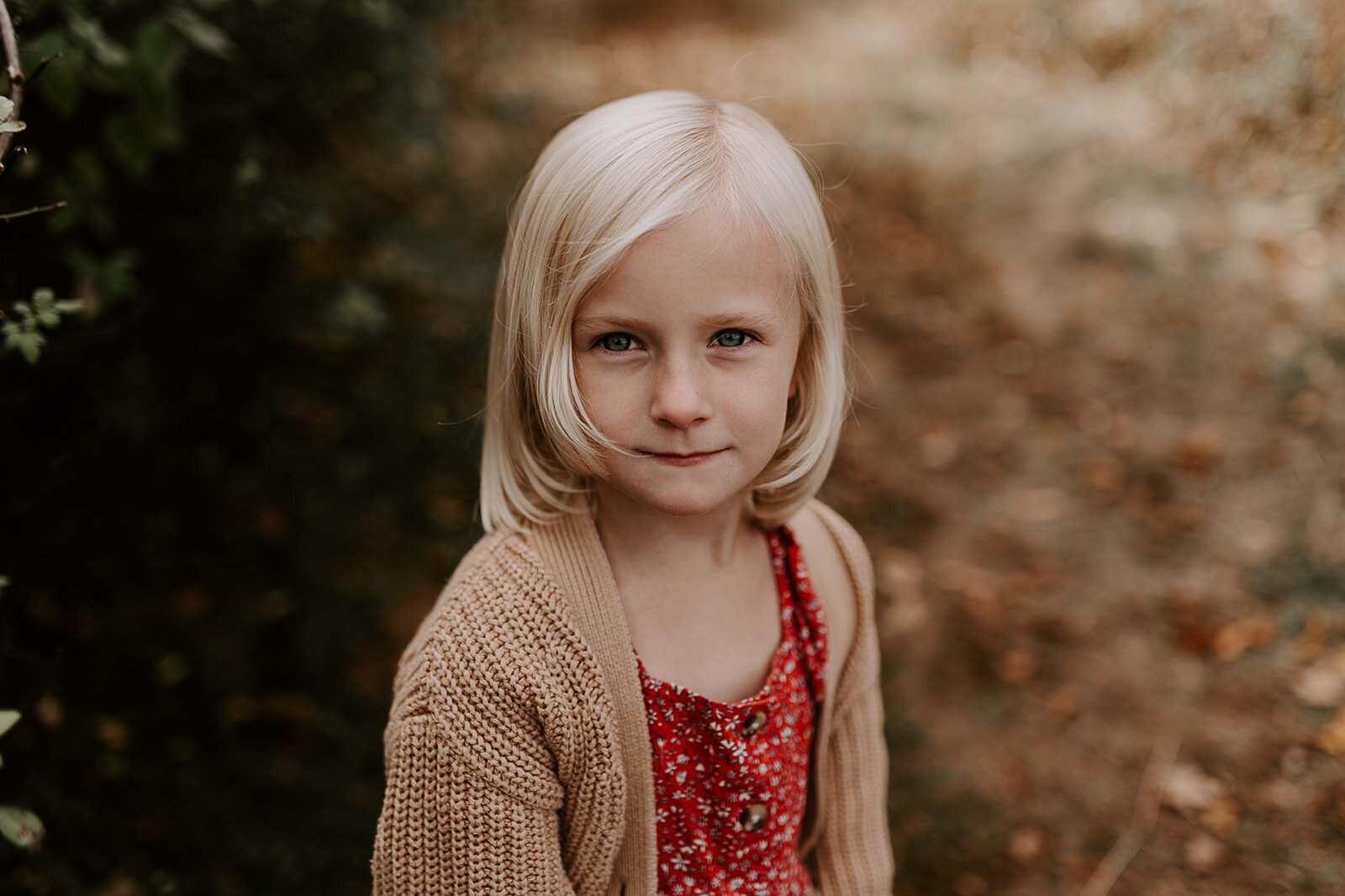 Young girl on a hiking trail at French Park in Cincinnati