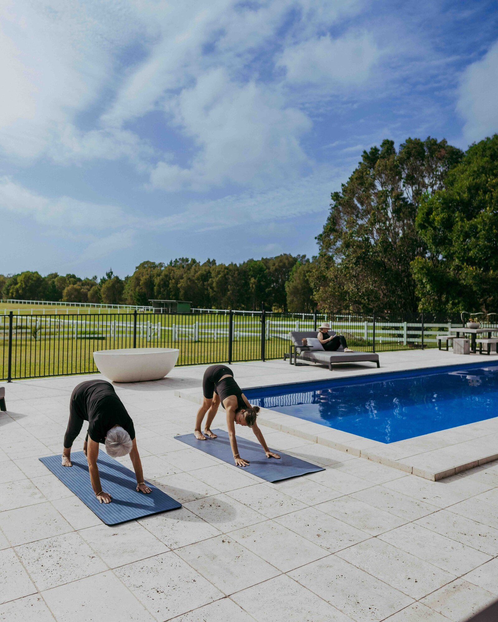 yoga pool retreat