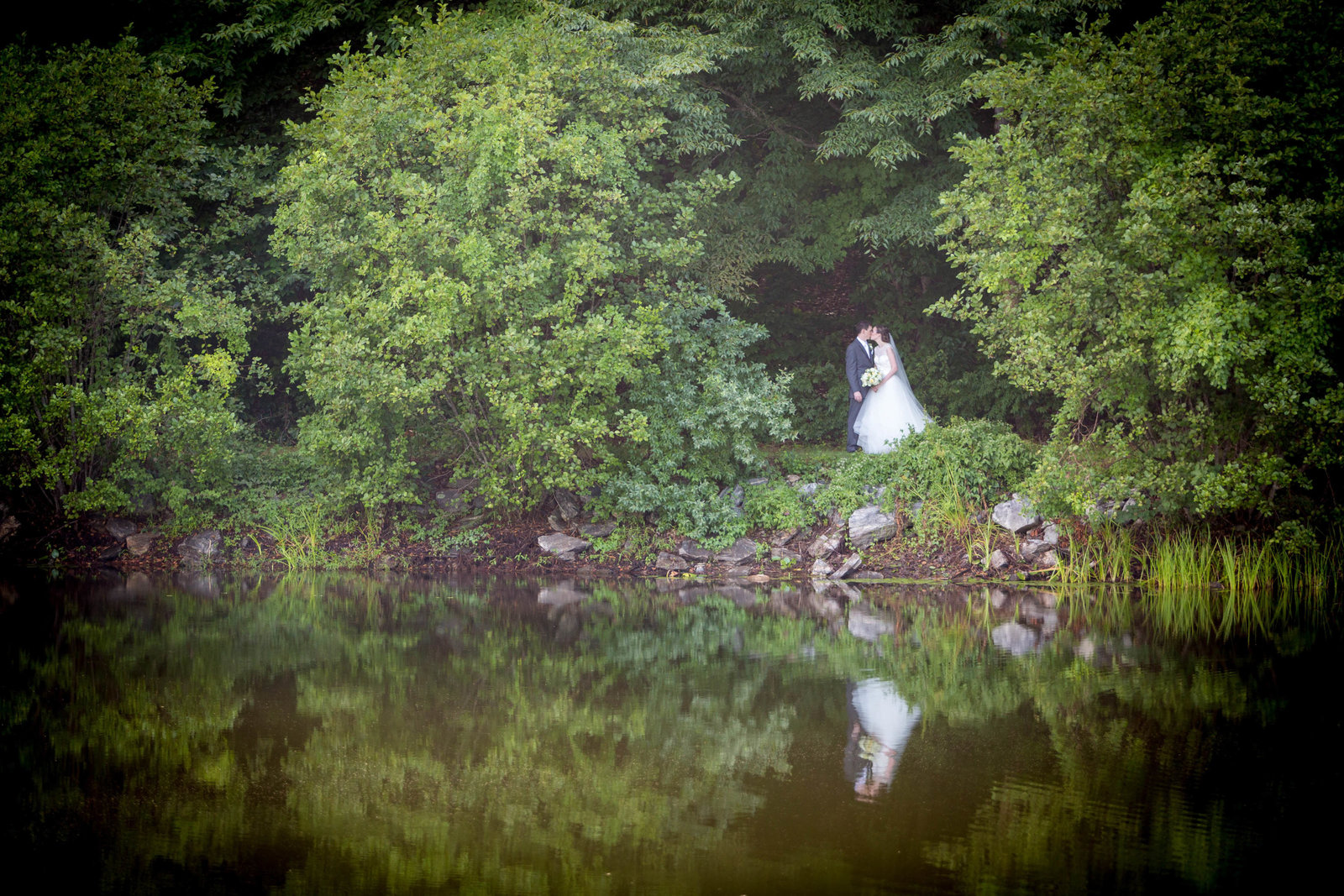 Bride reflection at The Lavendar Farm