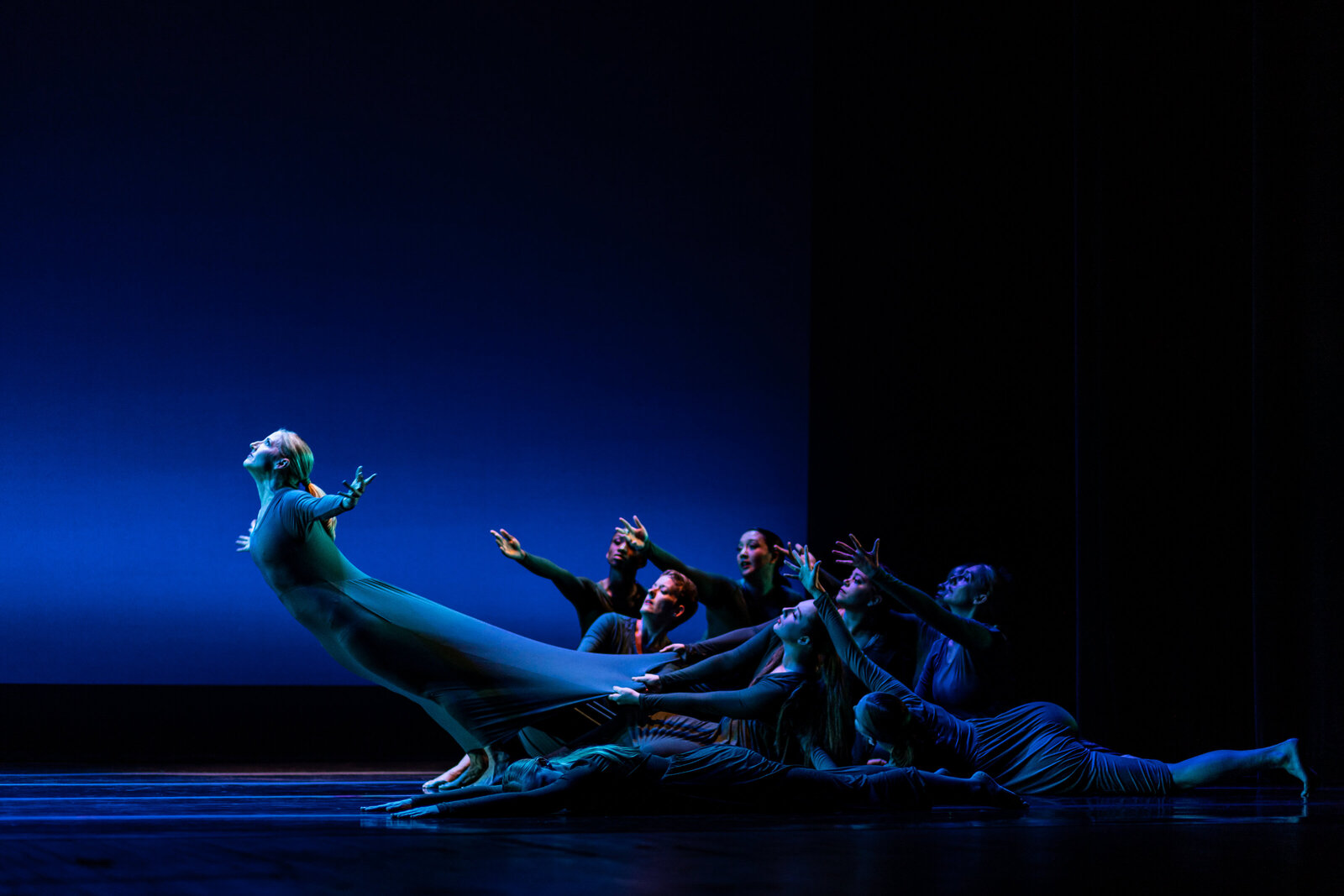 Dancers onstage in cosutme
