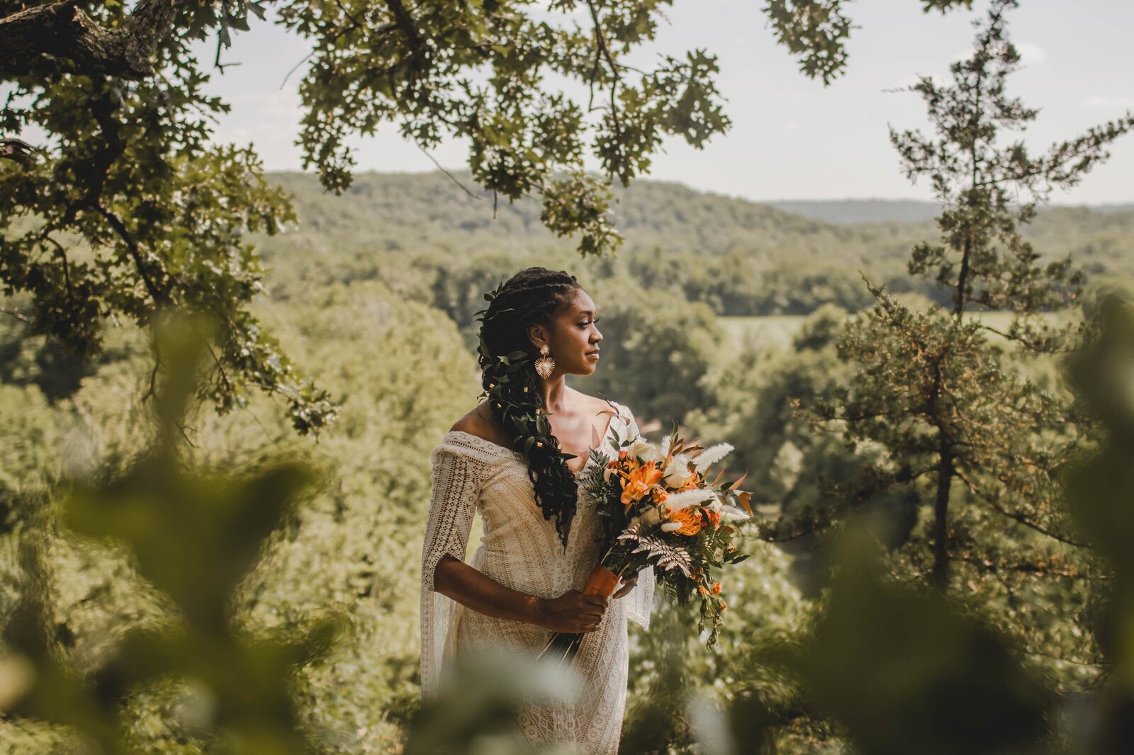 bridal-portrait-Lost-Hill-Lake-elopement