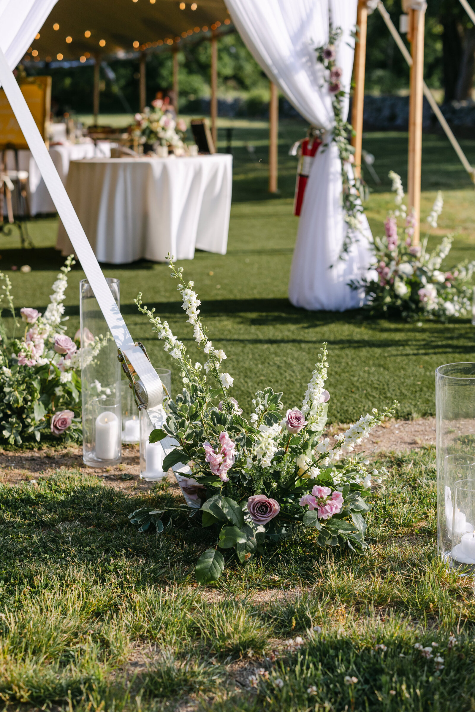 Stone-Acres-Farm-wedding-draping-chandelier-3