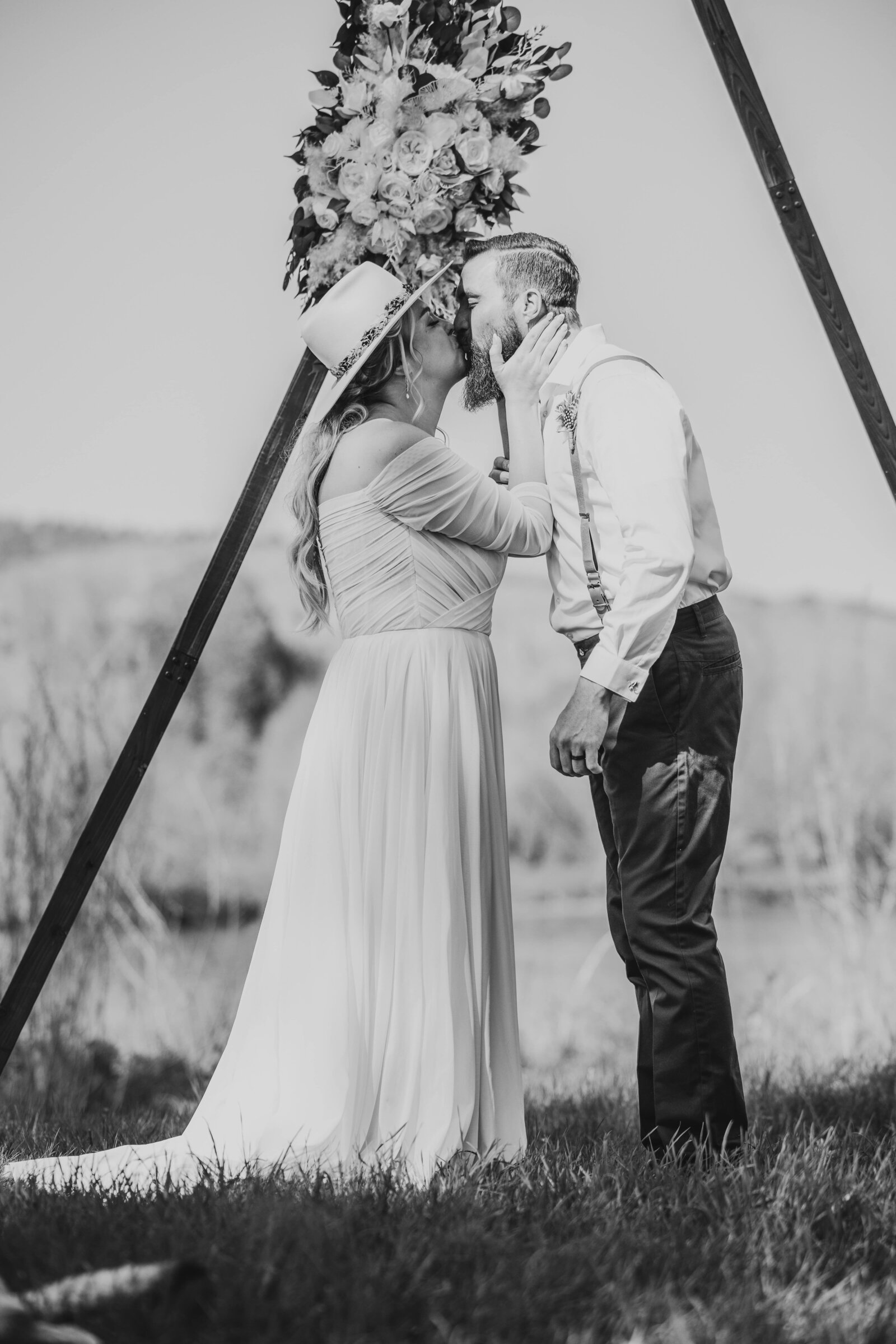 first kiss as husband and wife