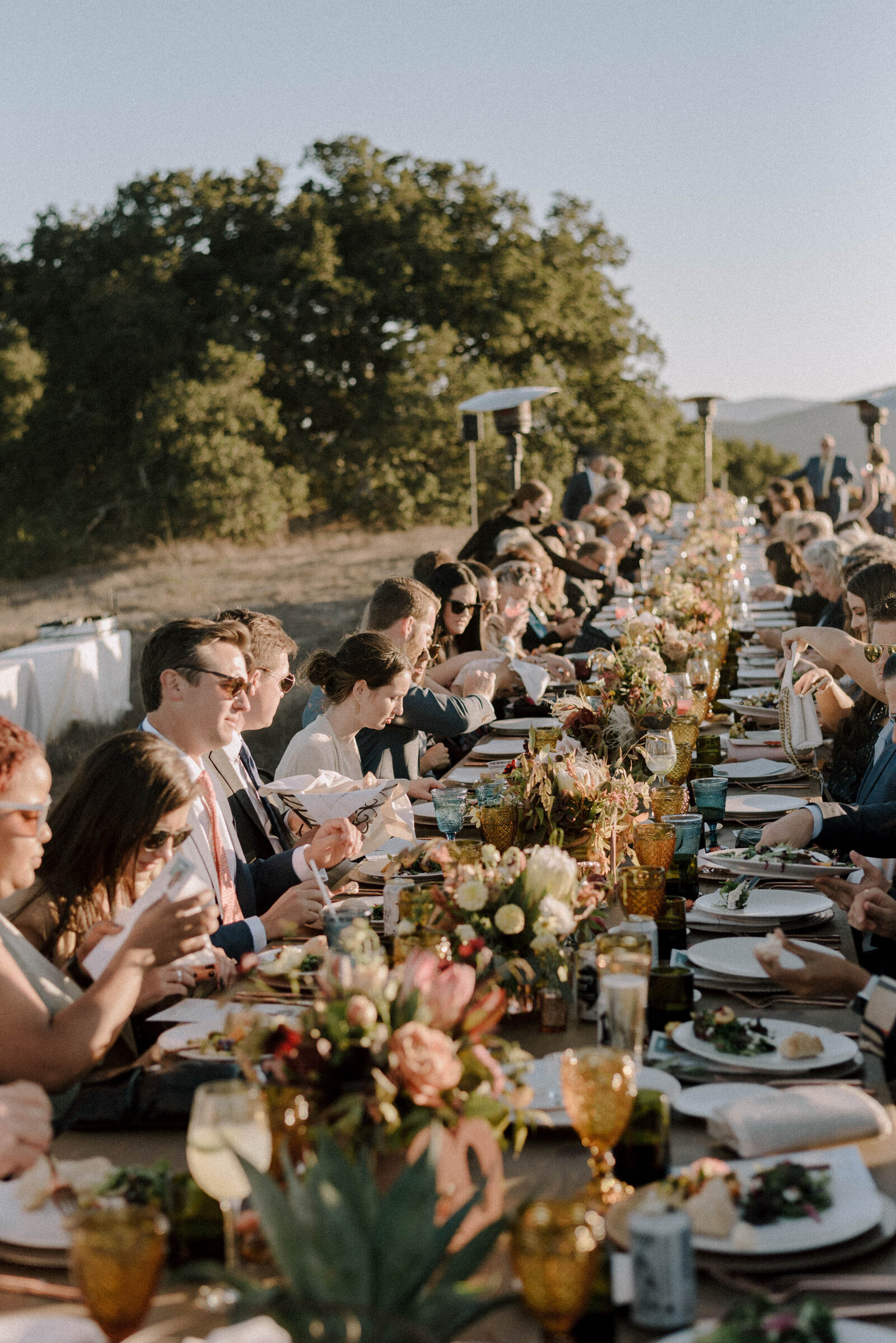 Long Farm tables at Albatross Ridge