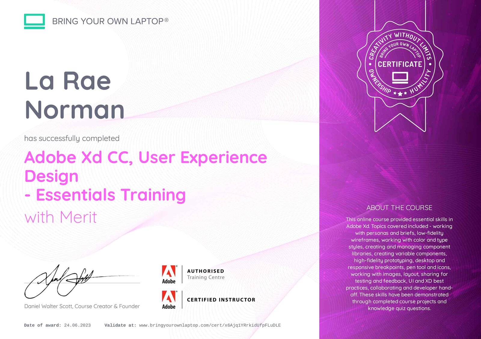 Adobe XD CC, User Experience Design Essential Training with Merit