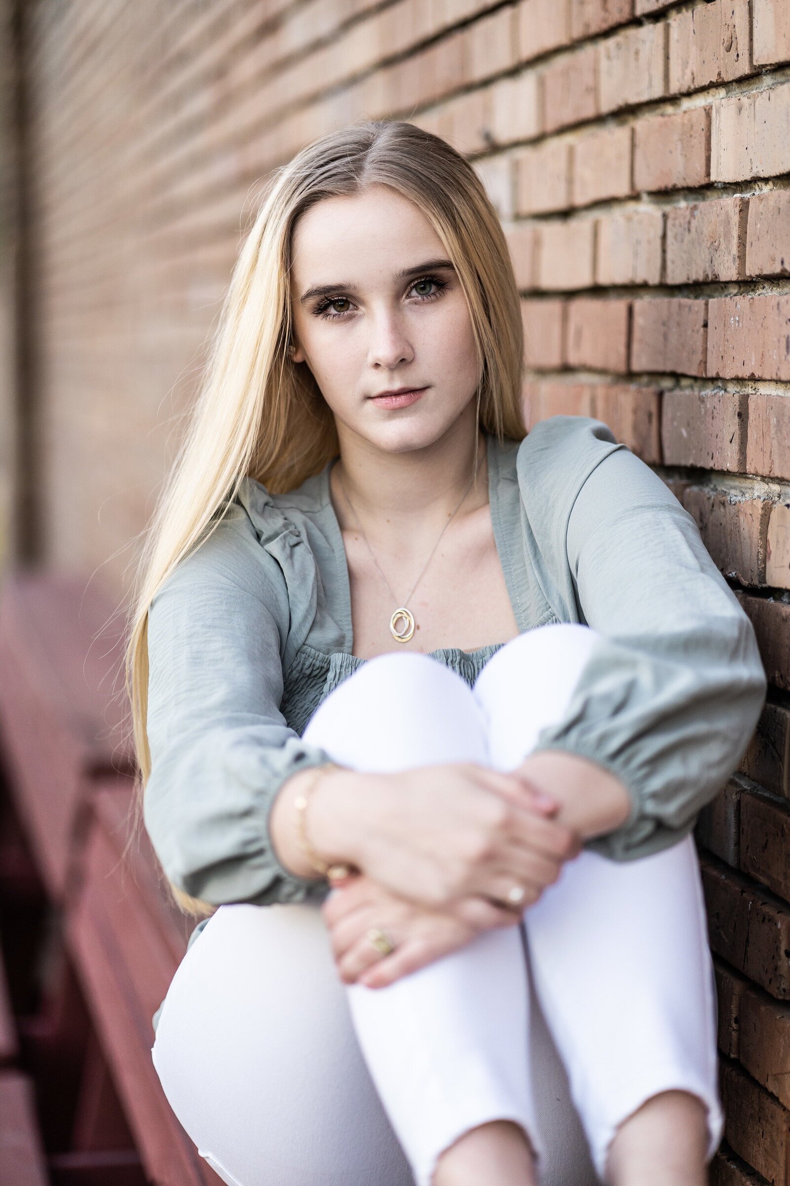 Slidell high school senior portrait in Olde Town