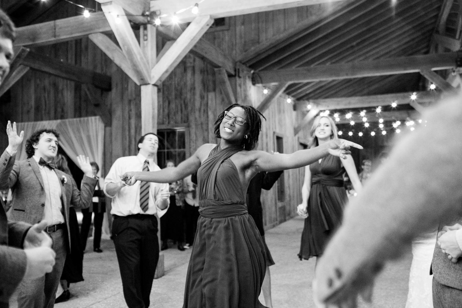 Guests dance at reception, Boone Hall Plantation, Charleston, South Carolina