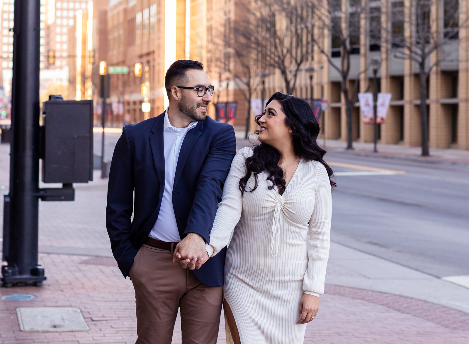 couple walking holding hands