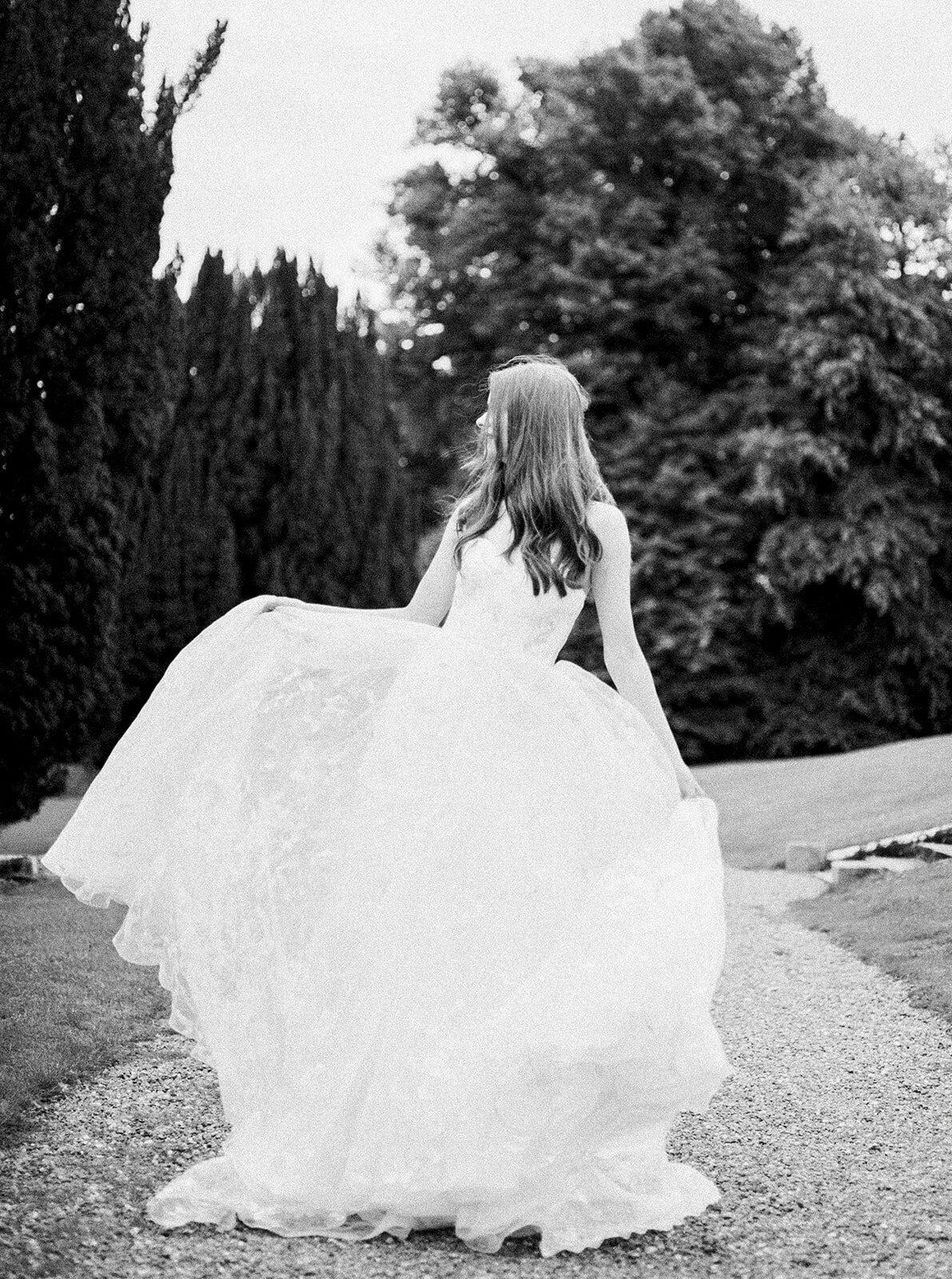 Bride’s Stunning Lace Gown at Castle Leslie, Ireland