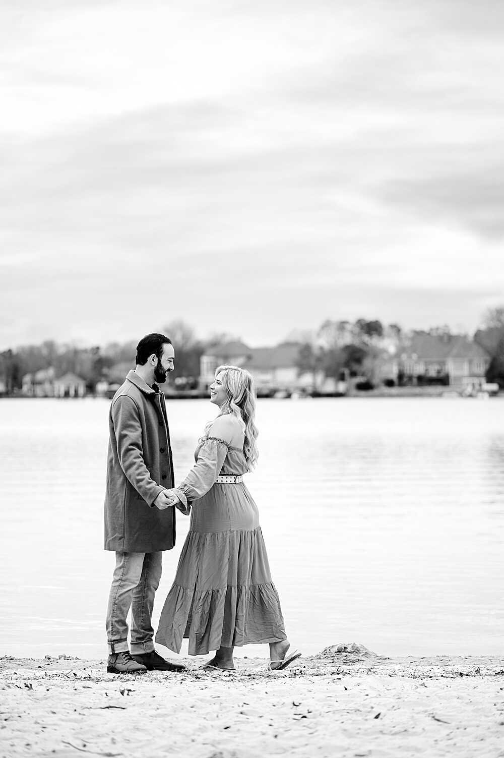 Chelsea & Kavon B&W Enagagement Photos-93