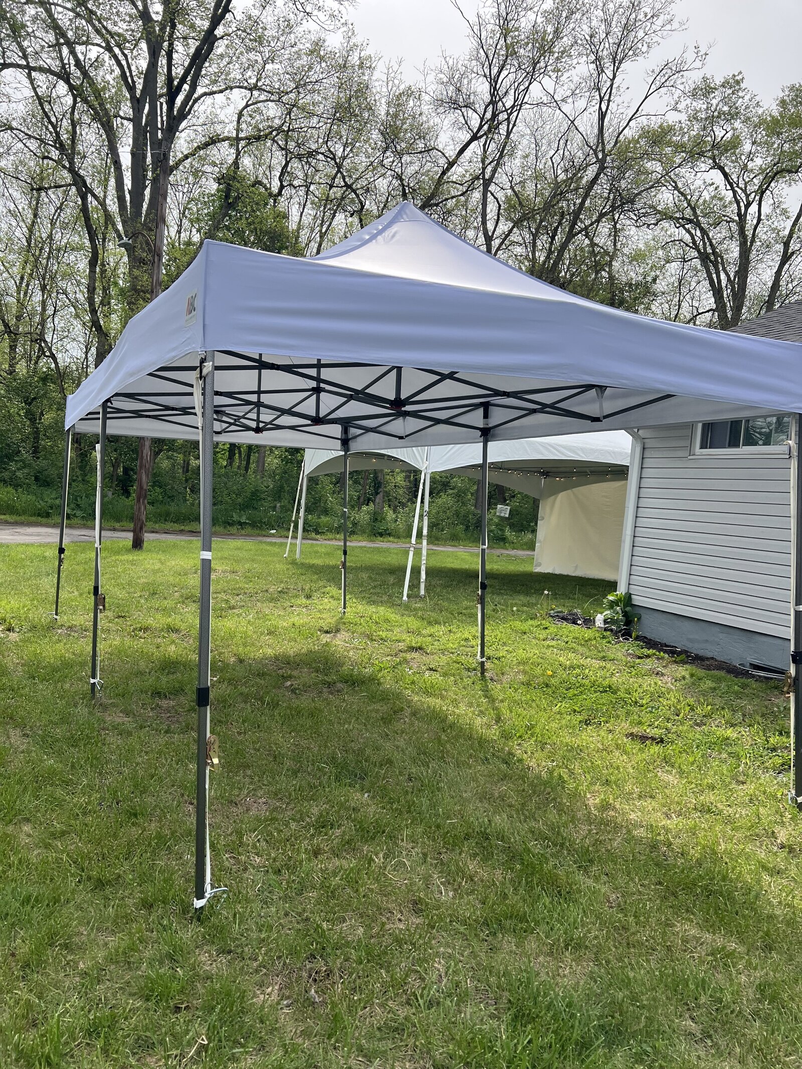 10x20 pop up tent for backyard party in Centerville Ohio