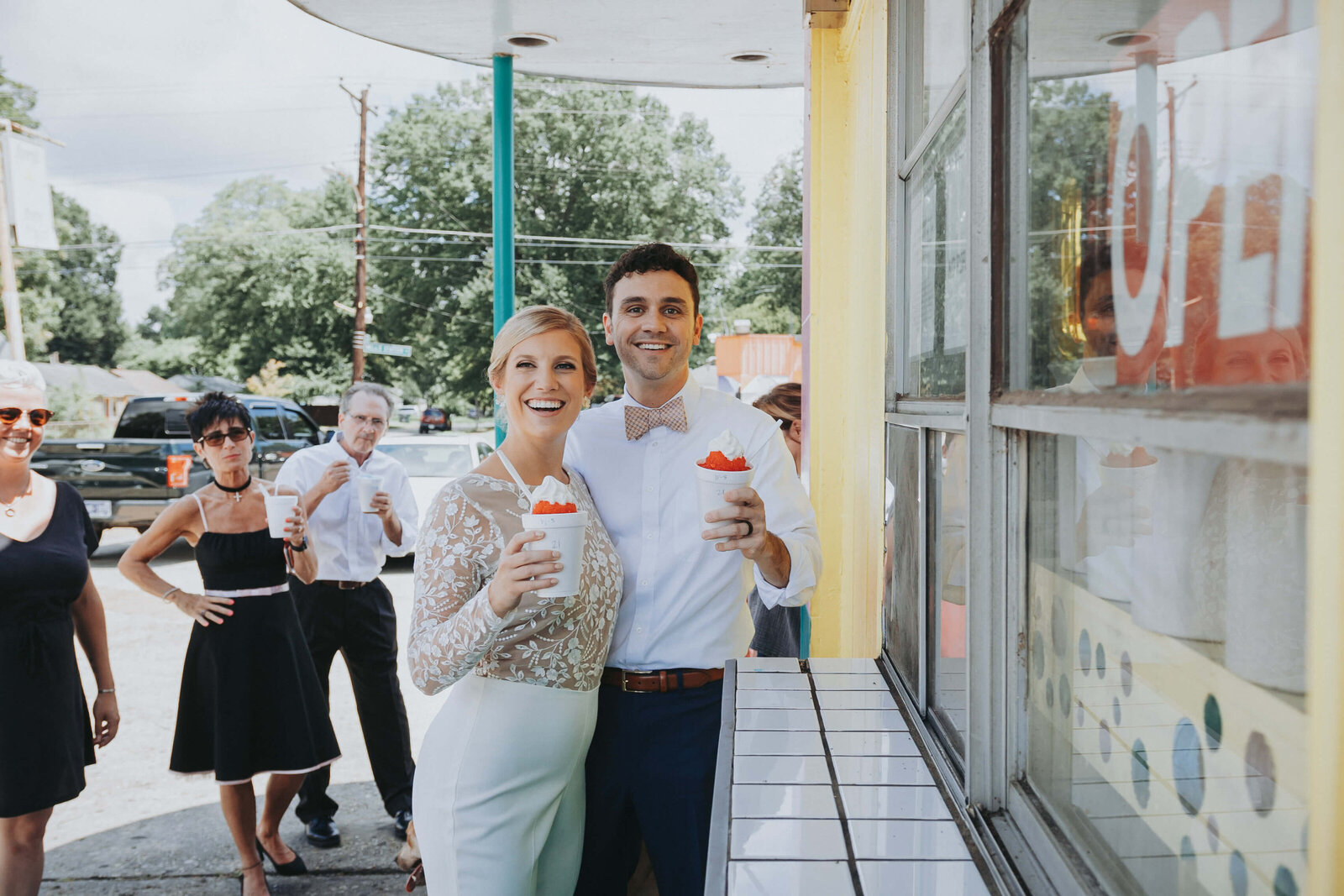 Jerry's Sno Cones for dessert after an intimate wedding