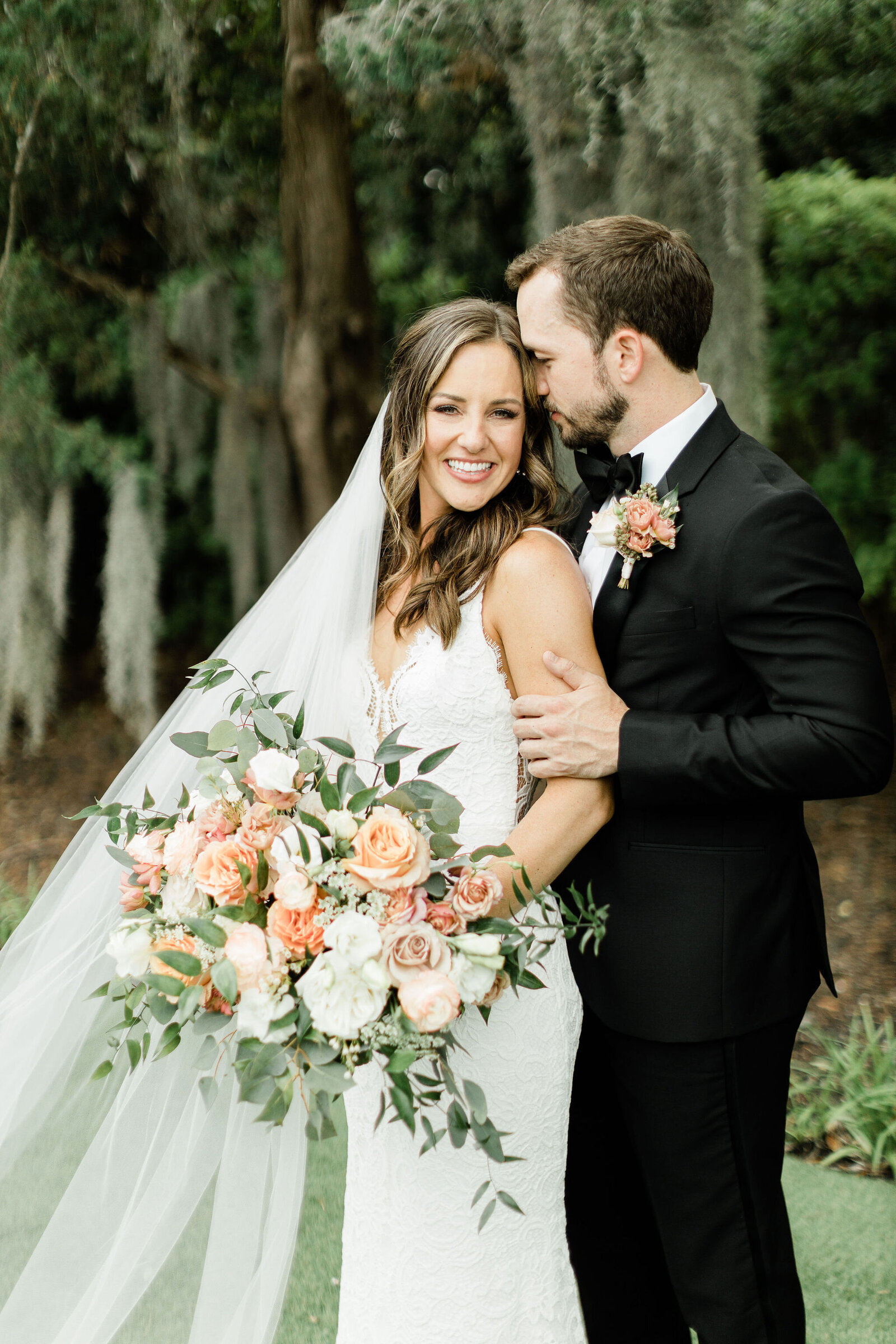 Wedding Day Outdoor Couples Photos | Wrightsville Manor, Wrightsville Beach NC | The Axtells Photo and Film