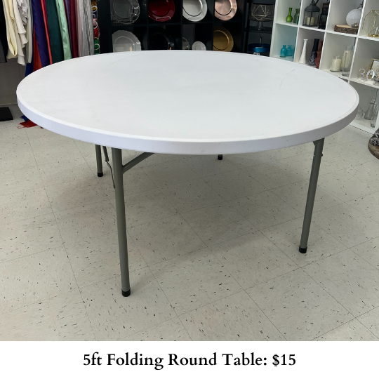 5ft Folding Round Table-948