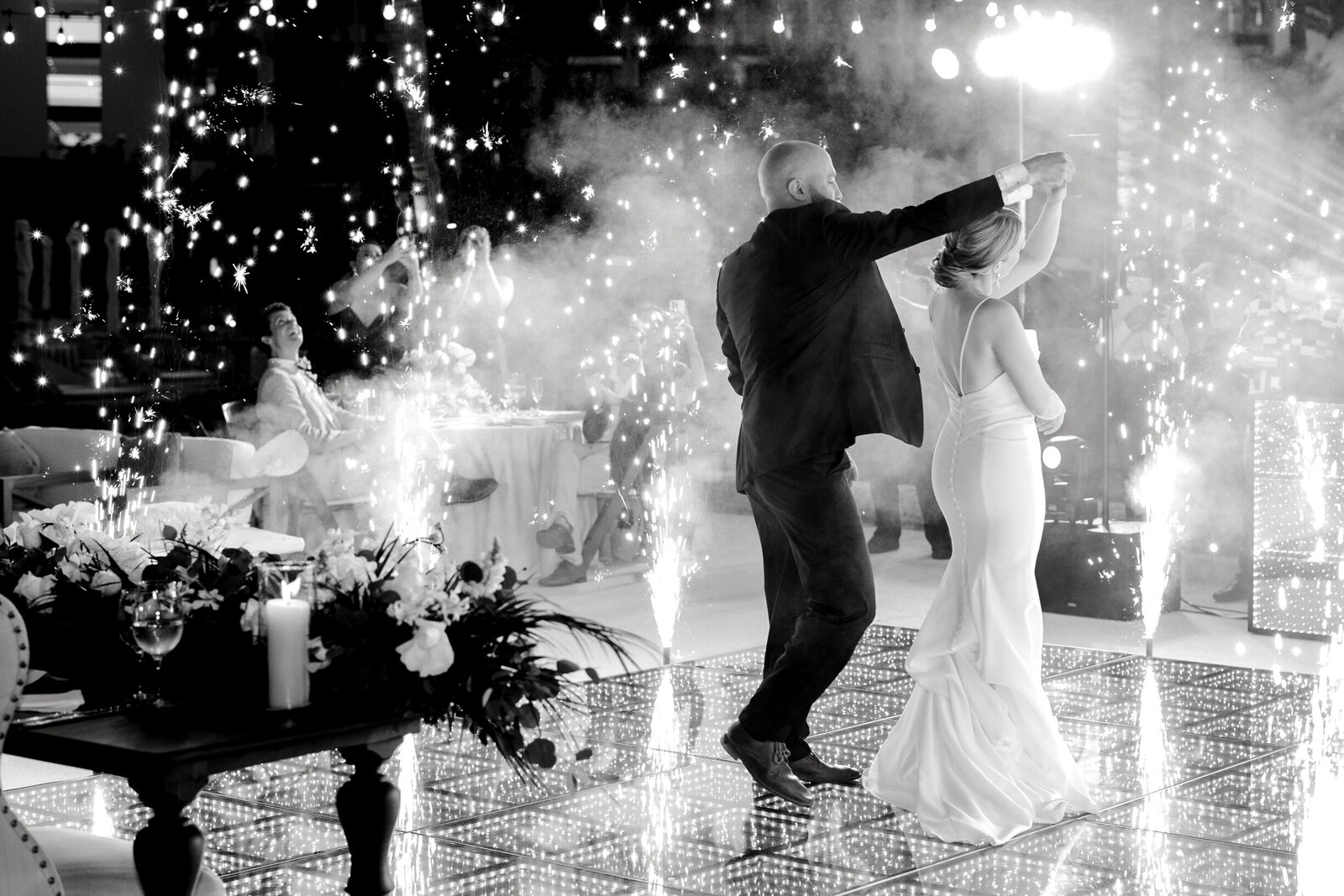 outdoor beach wedding first dance