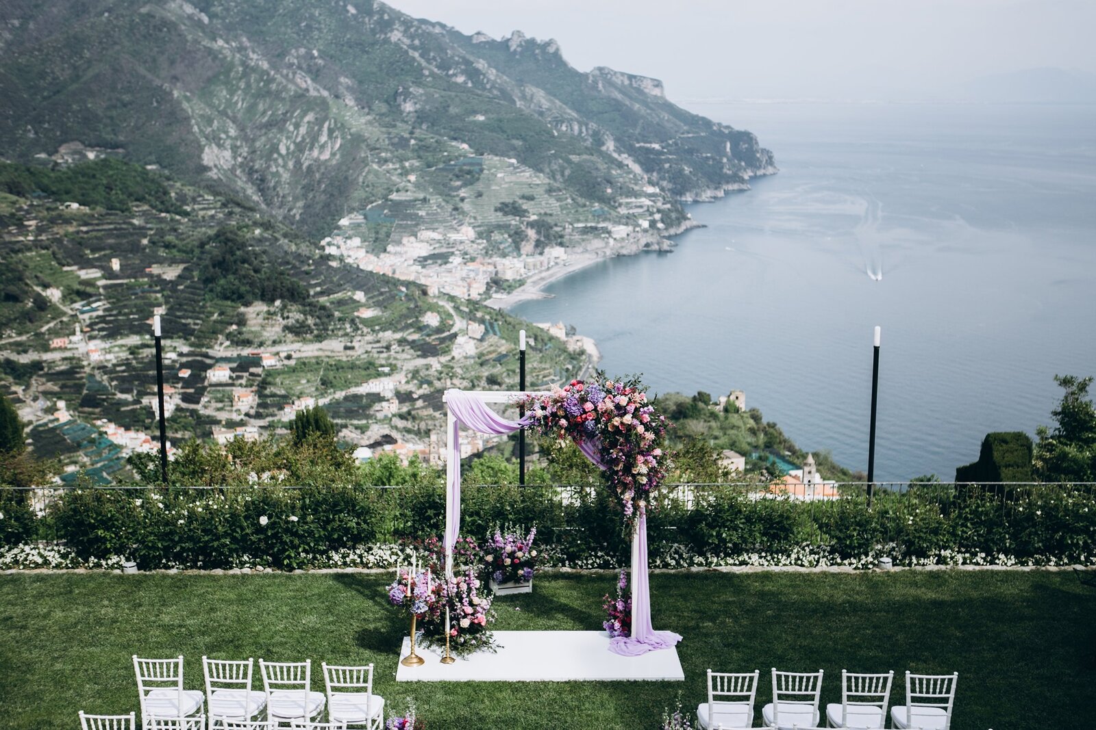 San Diego outdoor purple wedding