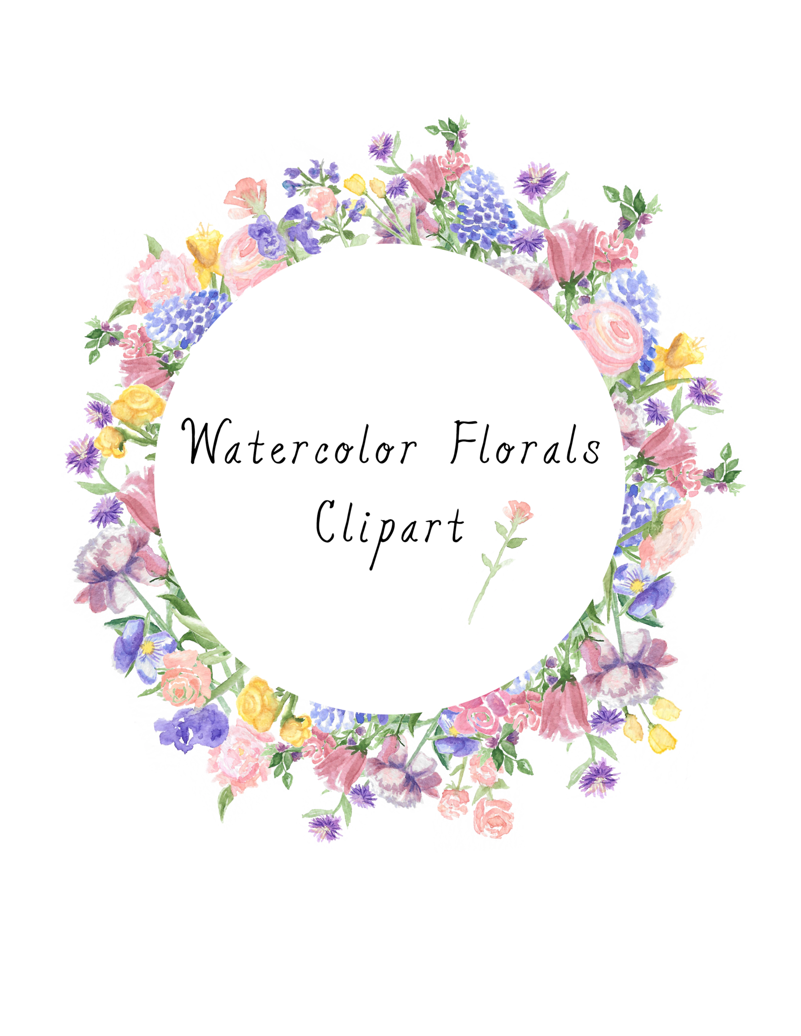 TITLE Circle Card with floral border