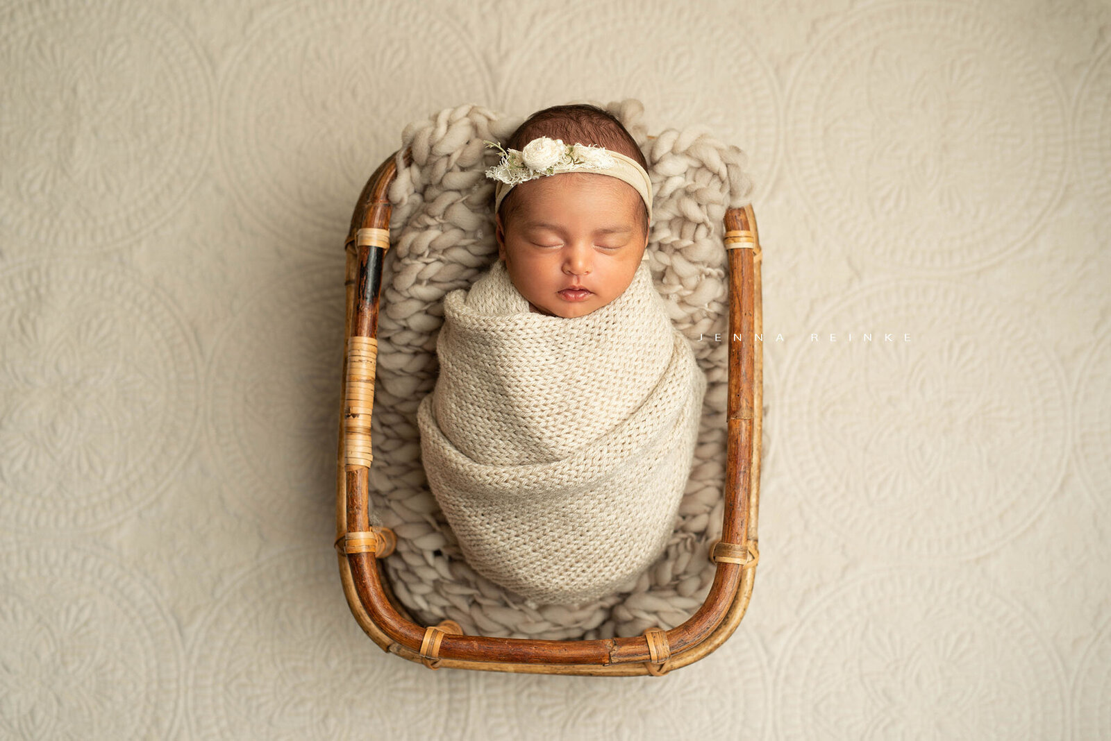 Boho-Neutral-San-Antonio-Newborn-Photo