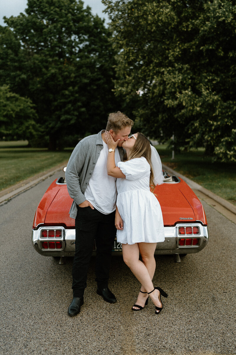 Timeless Romance- Vintage Engagement Session with Classic Car Charm-7