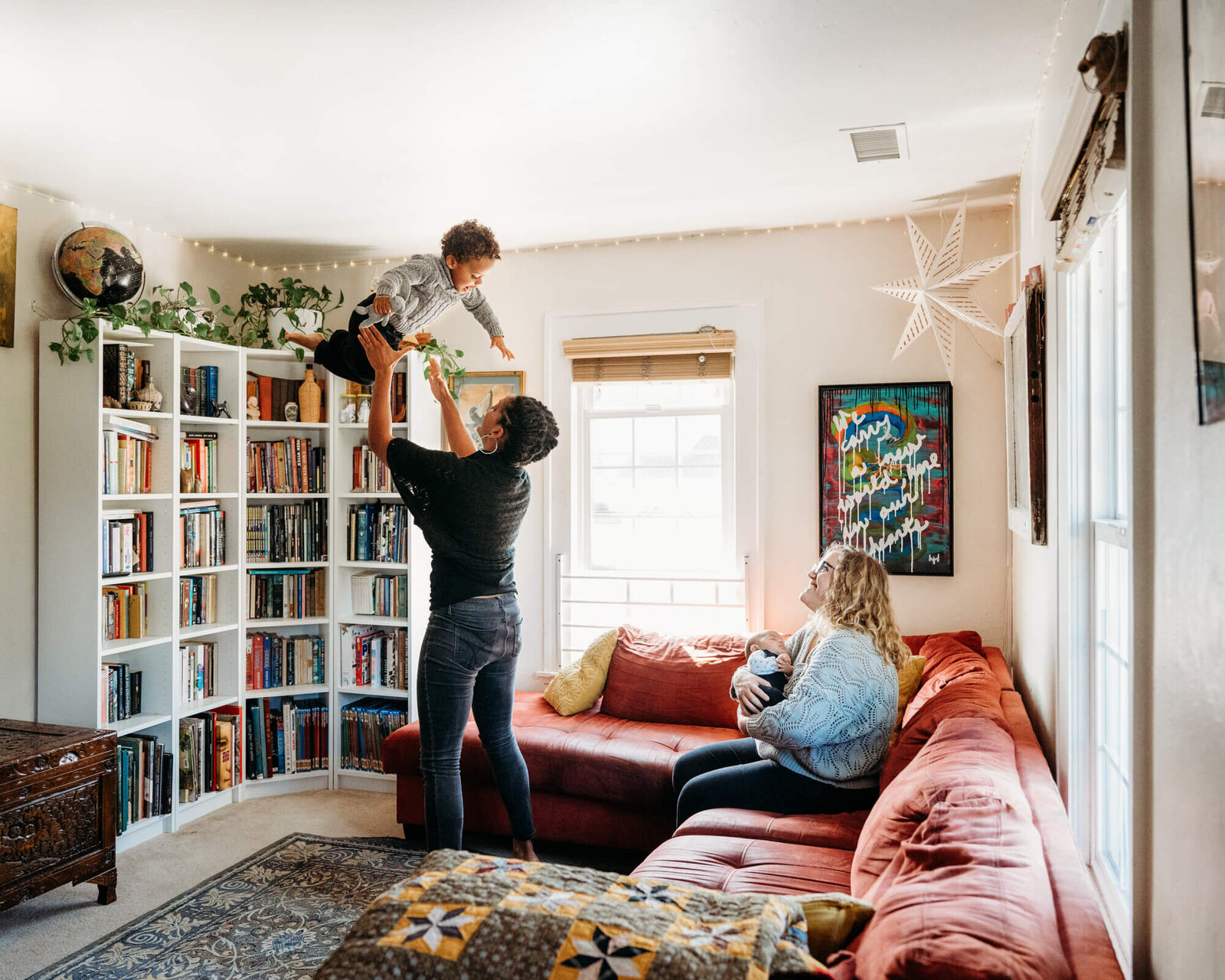 family in home photo session