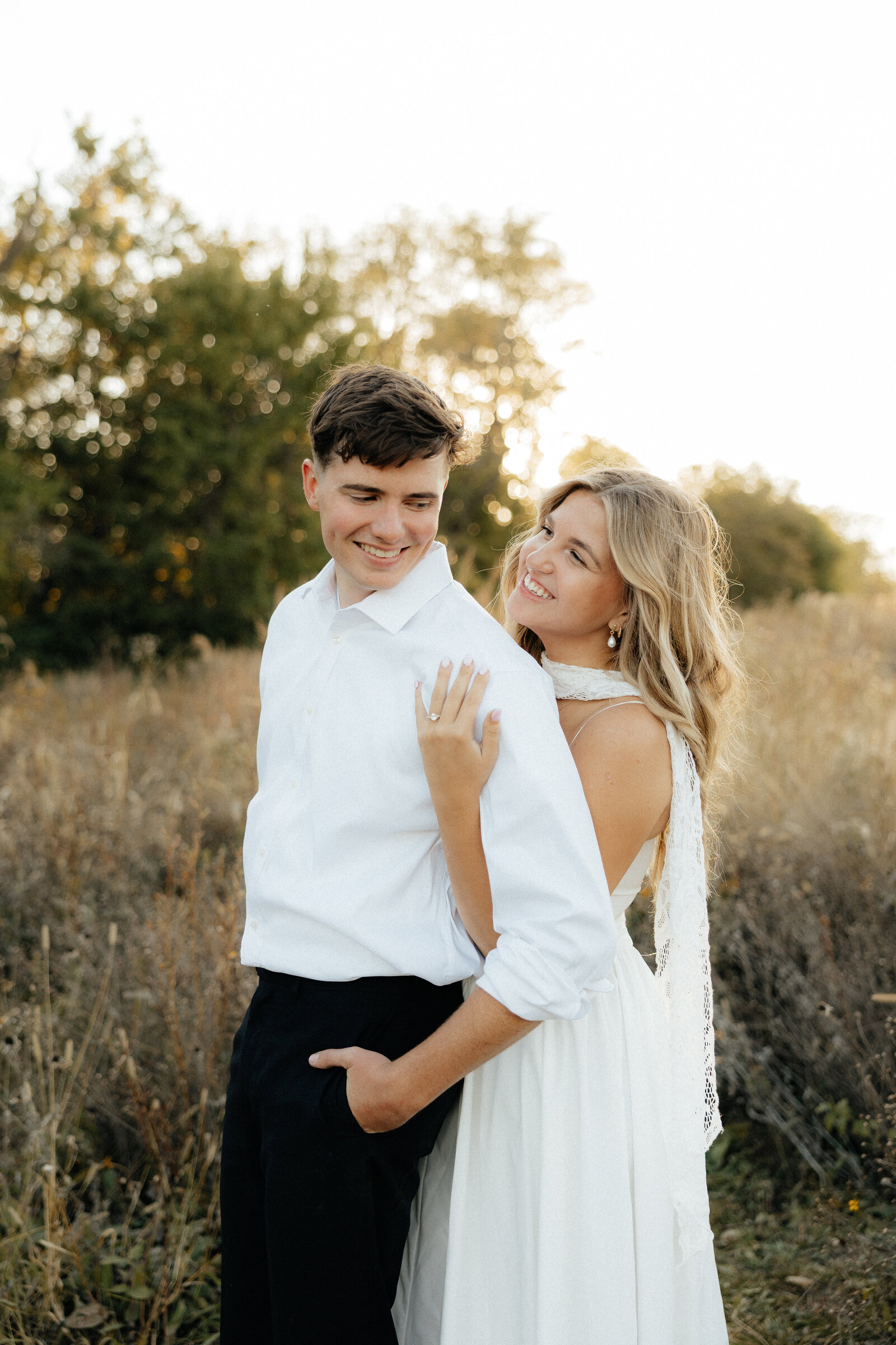 Grace + Ty Engagement Session Grassy Field-1561