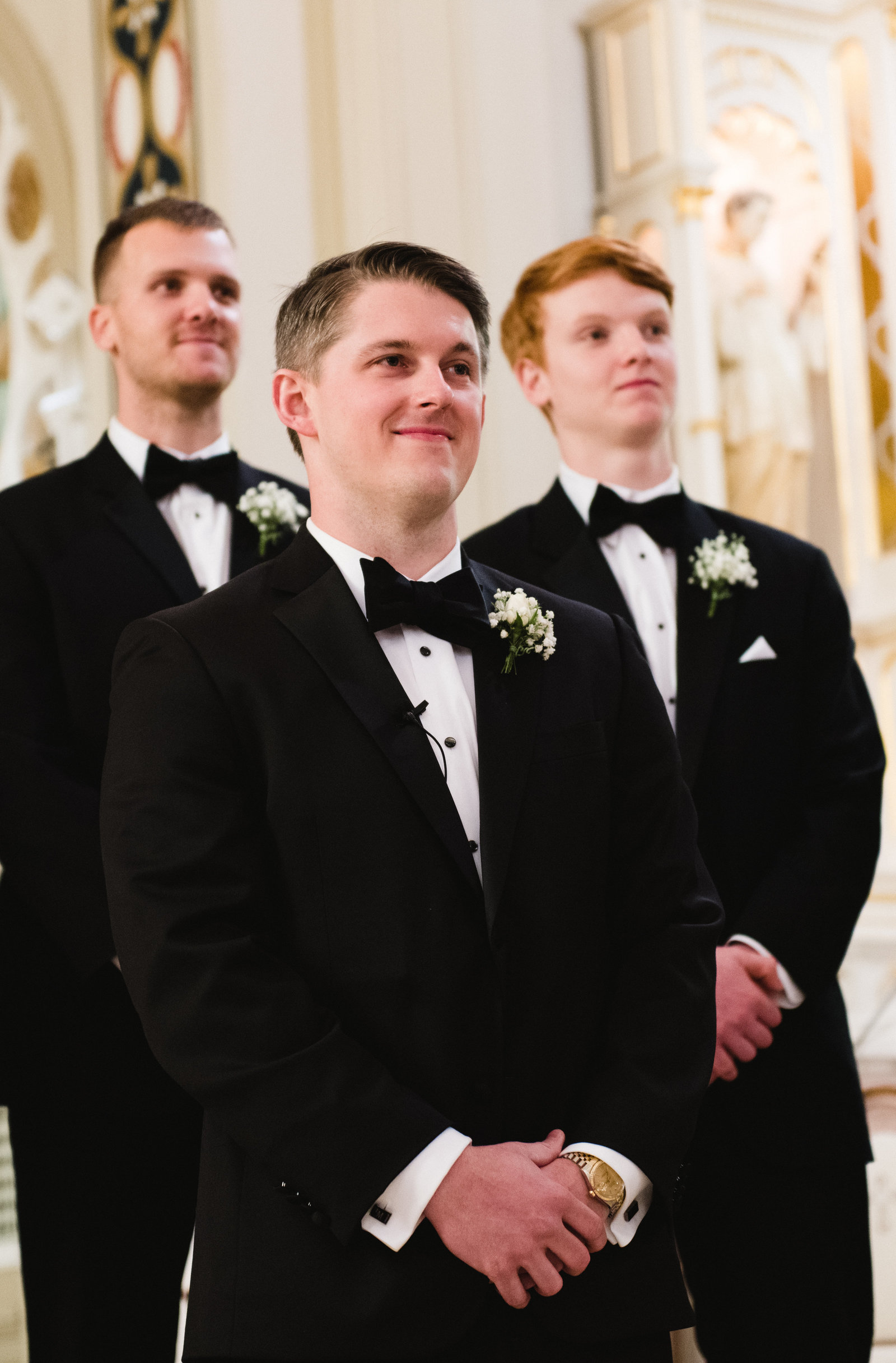 groomsmen photos during wedding