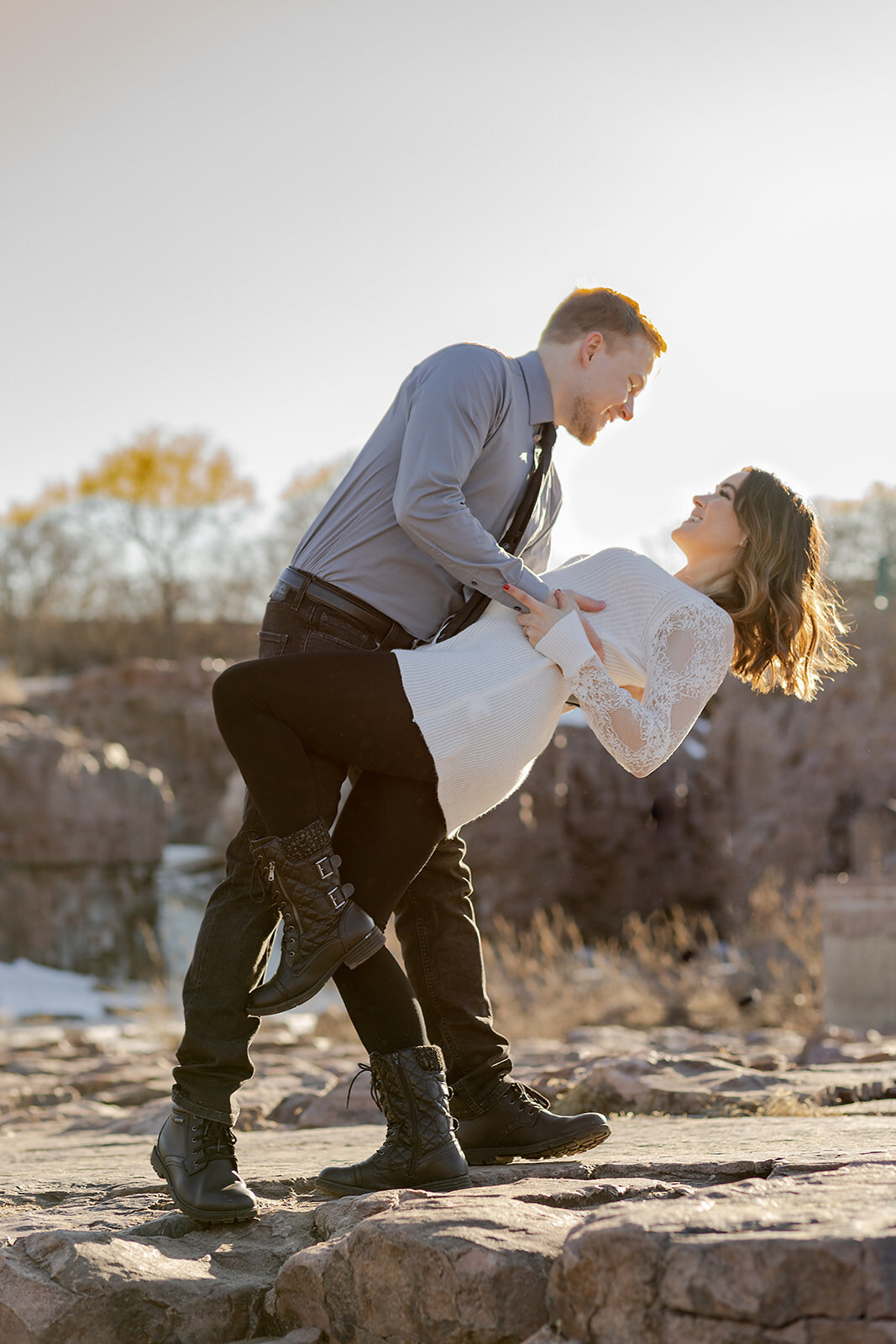 HadassahandErik- Sioux Falls South Dakota Engagement - Falls Park -8_websize