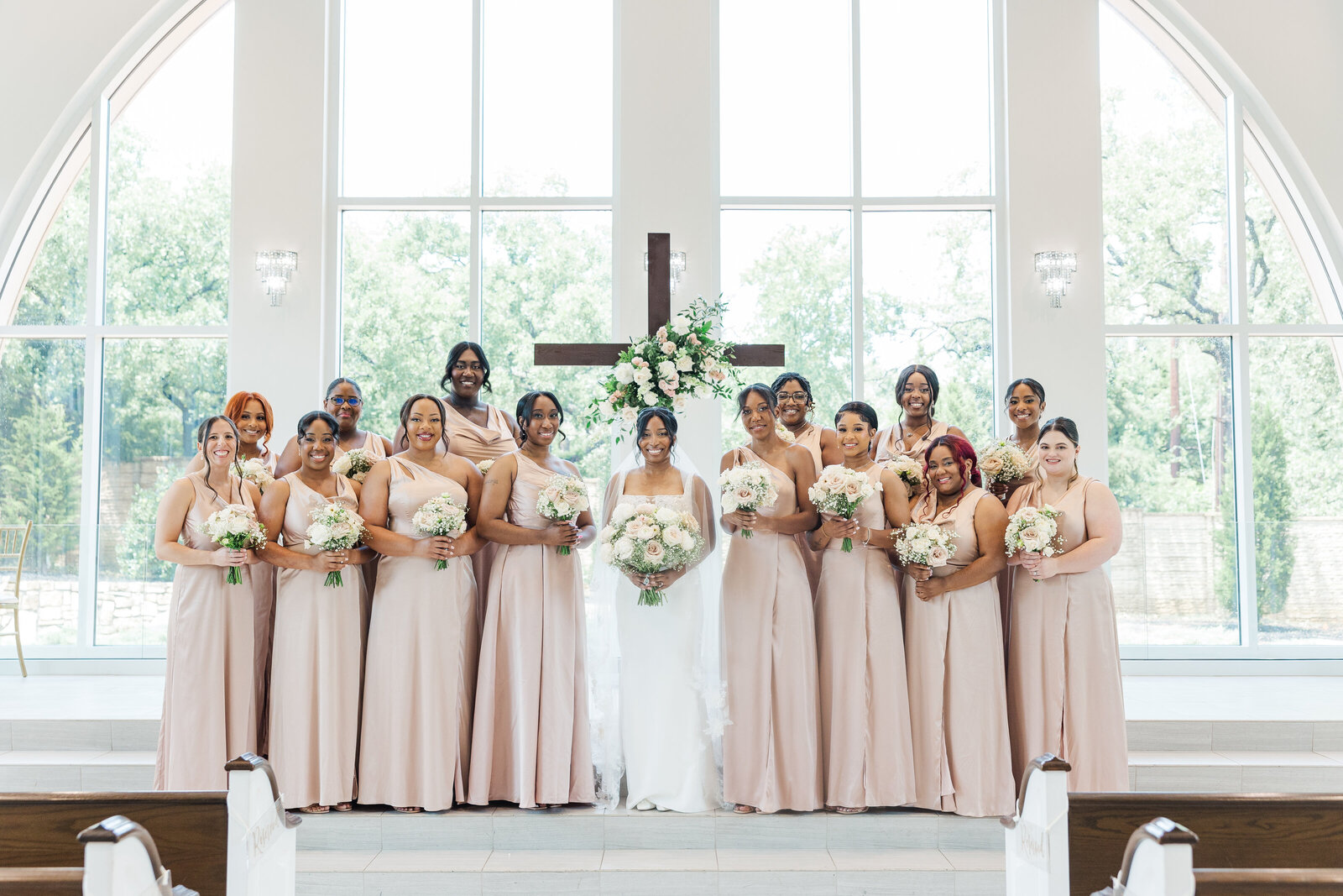 Bride and bridesmaids photography at the venue before ceremony