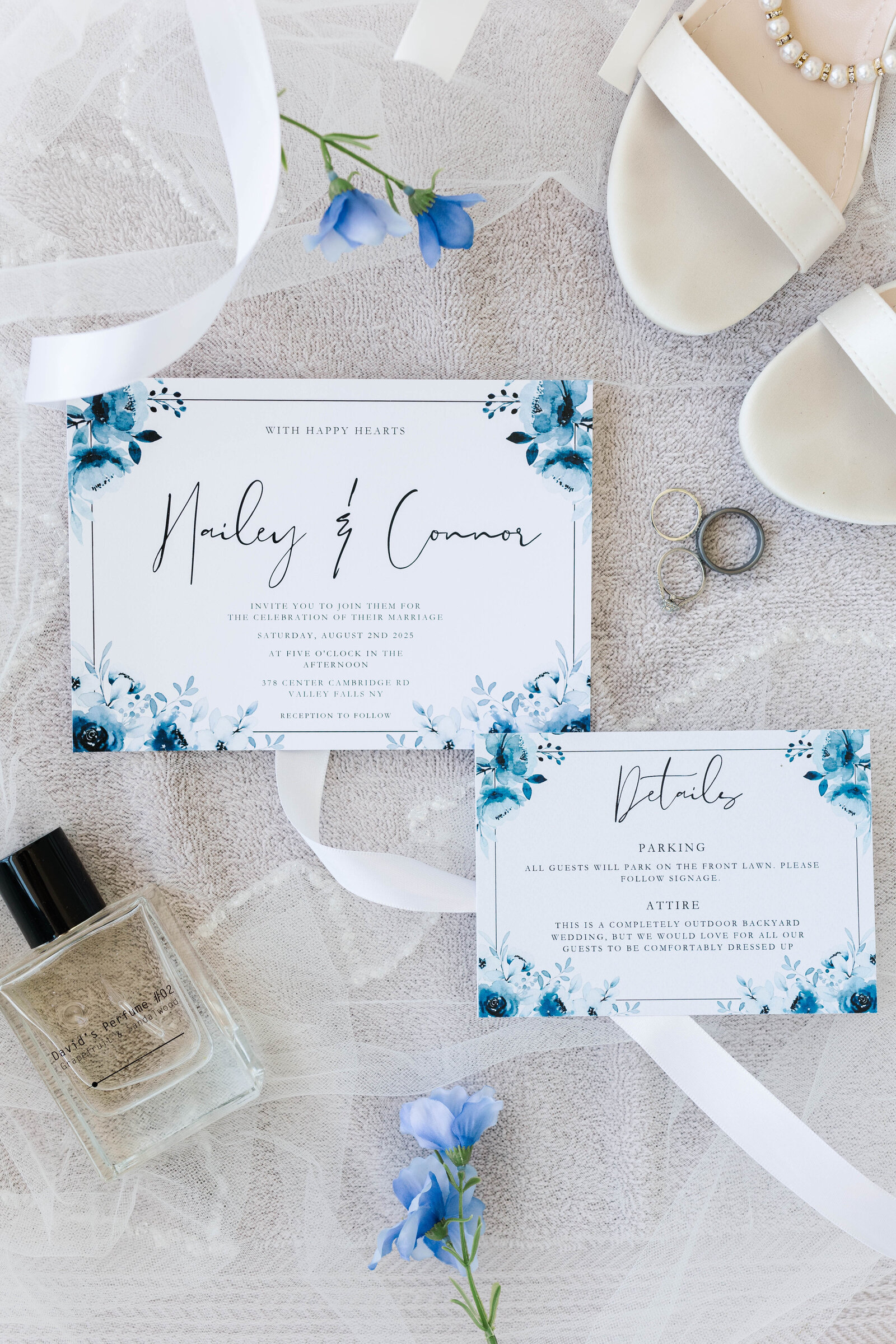 bridal details during wedding photo session in upstate ny