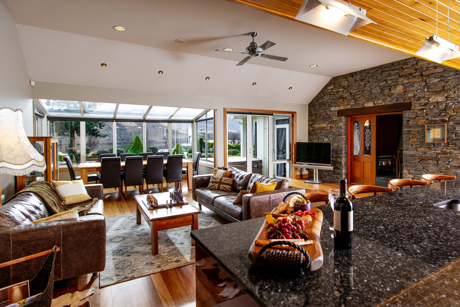 dining room and kitchen