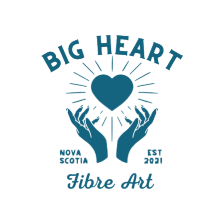 Big Heart Fibre Art Blue Logo