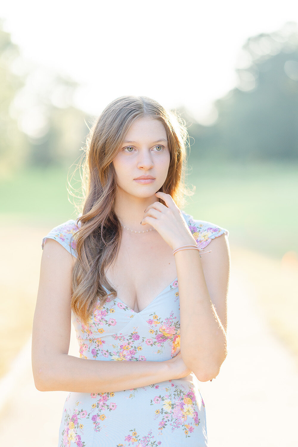 high school girl during Ashburn, VA senior photo