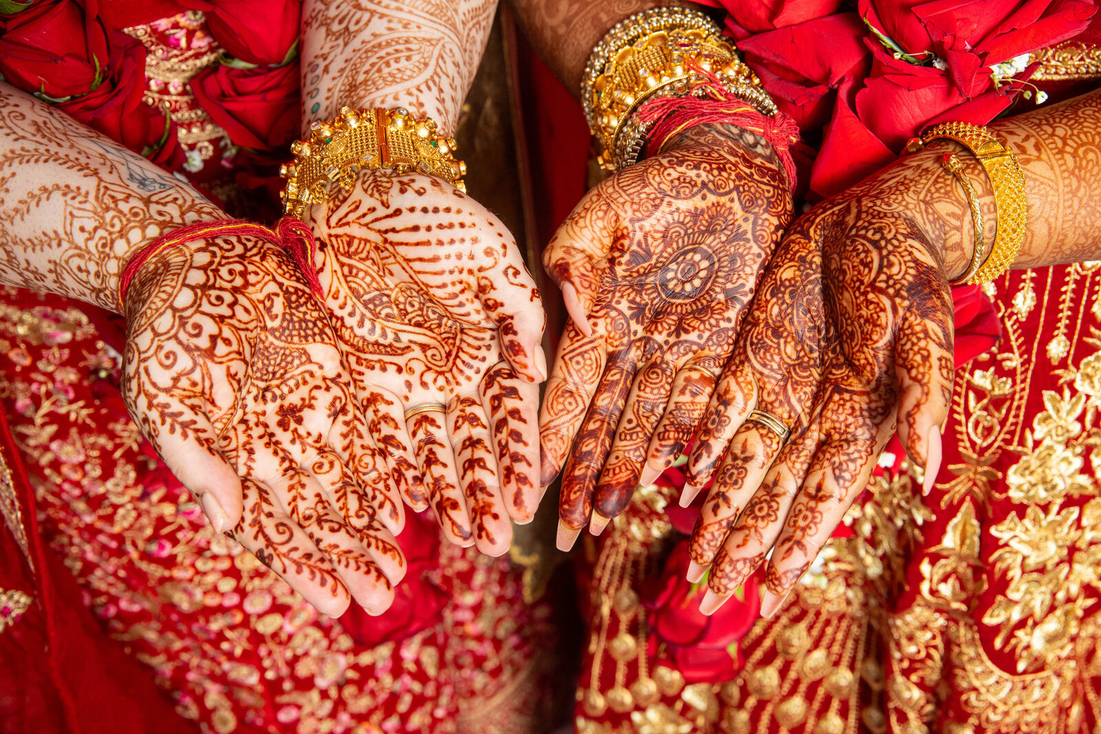 Henna on Brides Hands