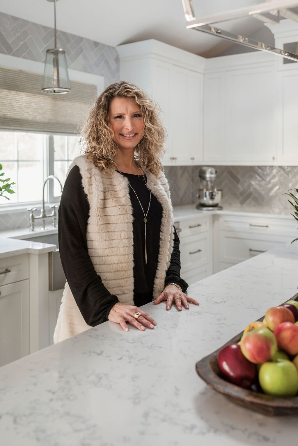 Donna Restaino Levey  in a modern kitchen