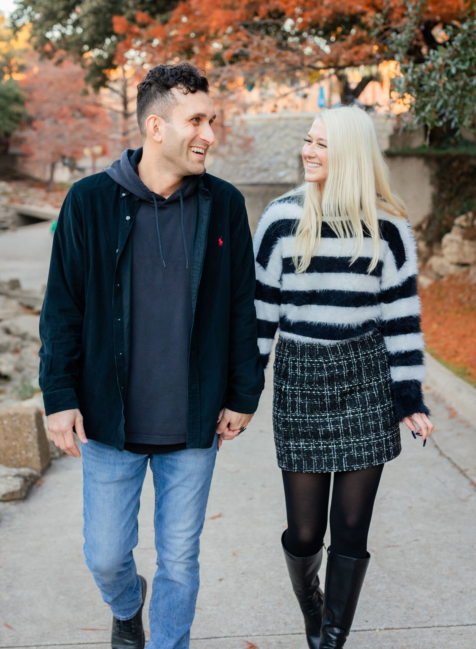 couple walking hand in hand