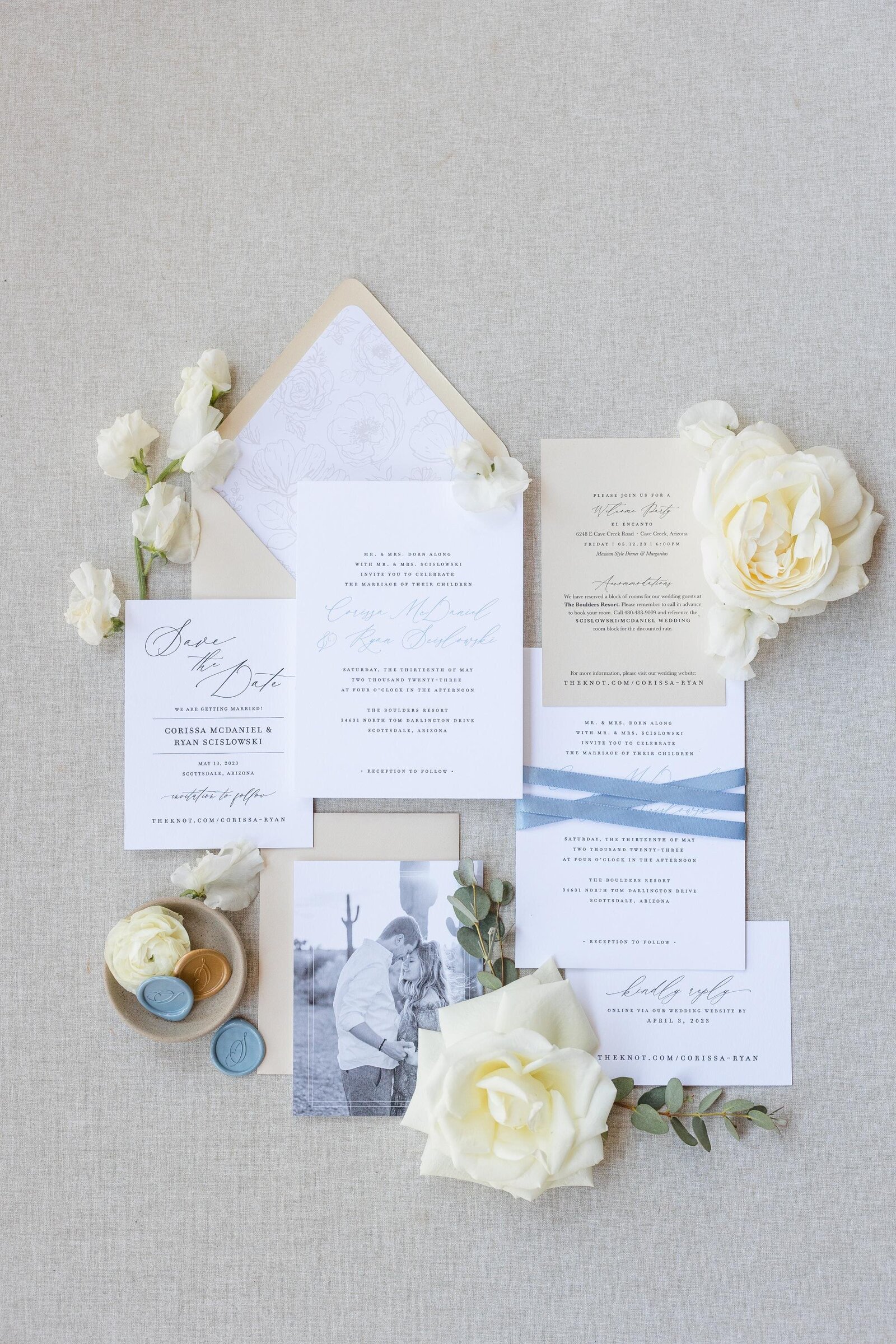 dusty-blue-ribbon-wedding-invitation-boulders-arizona