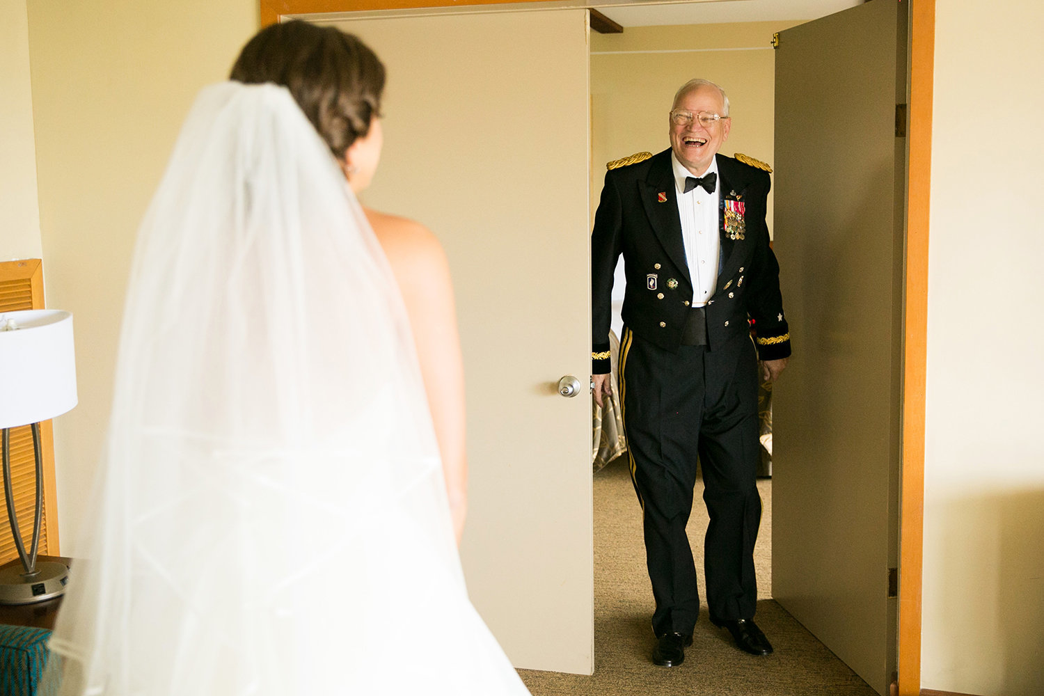 Father Bride First Look on Wedding Day