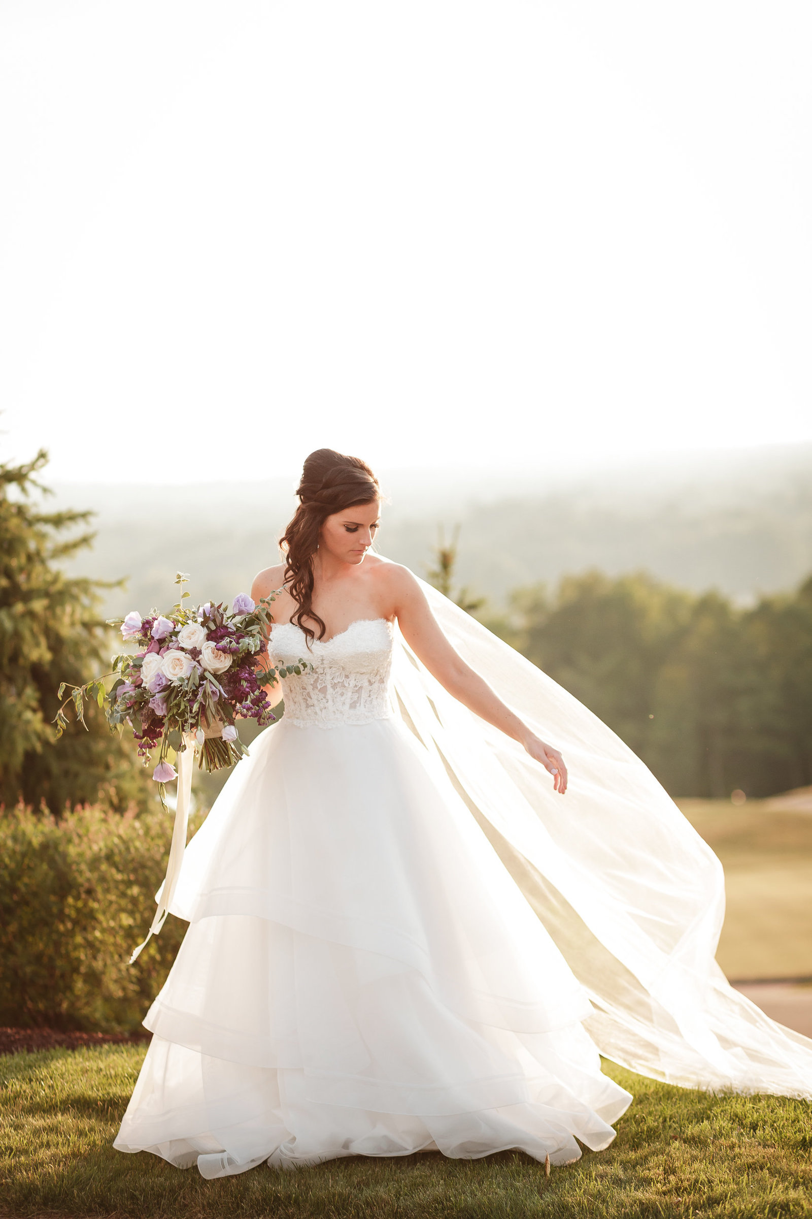 Beautiful bride at Greathorse in Massachusetts by Jamerlyn Brown Photography
