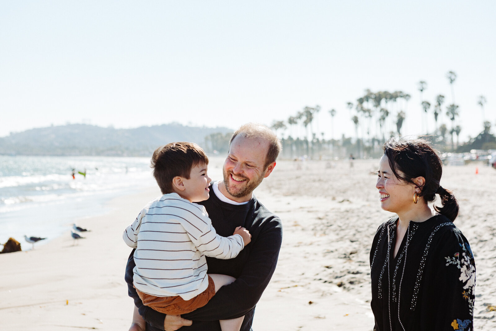 Family photo session at East Beach in Santa Barbara California by Danielle Motif Photography