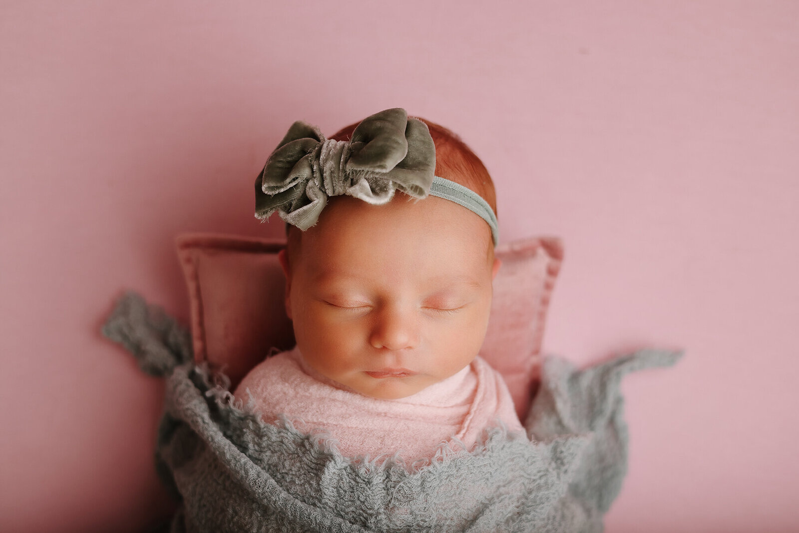 pink sage newborn baby carmarthenshire photographer
