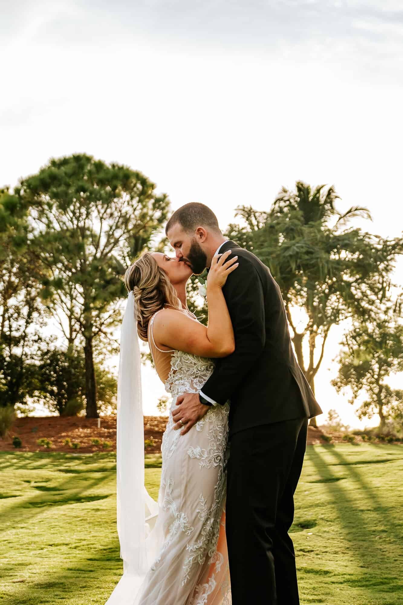The Plantation golf and country club wedding Fort myers golden hour wedding portraits