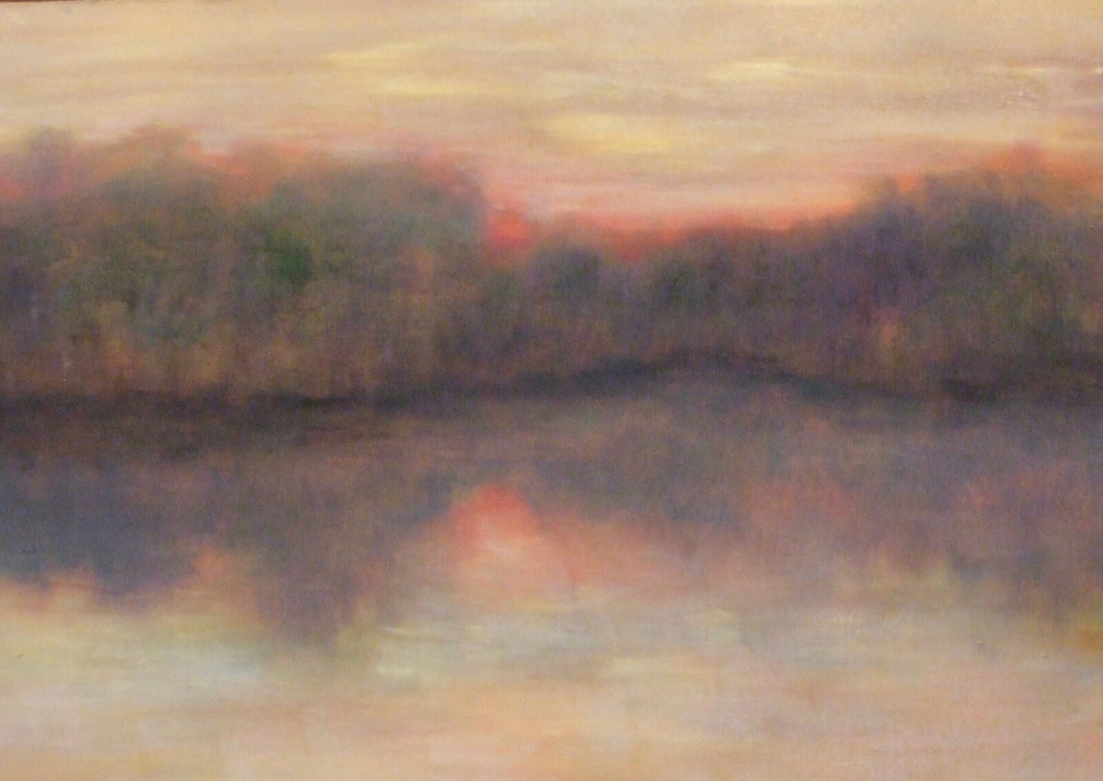 Oil painting by Jane Mishkind in pink hues
